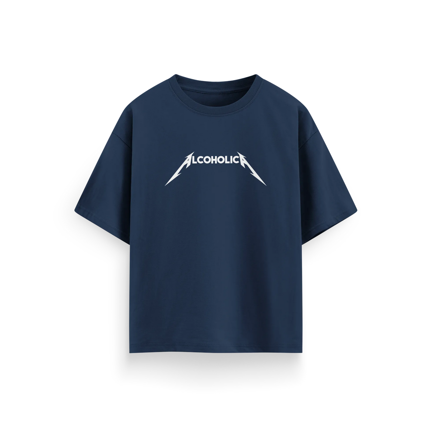 Alcoholica - Navy Blue - Oversized T-Shirt
