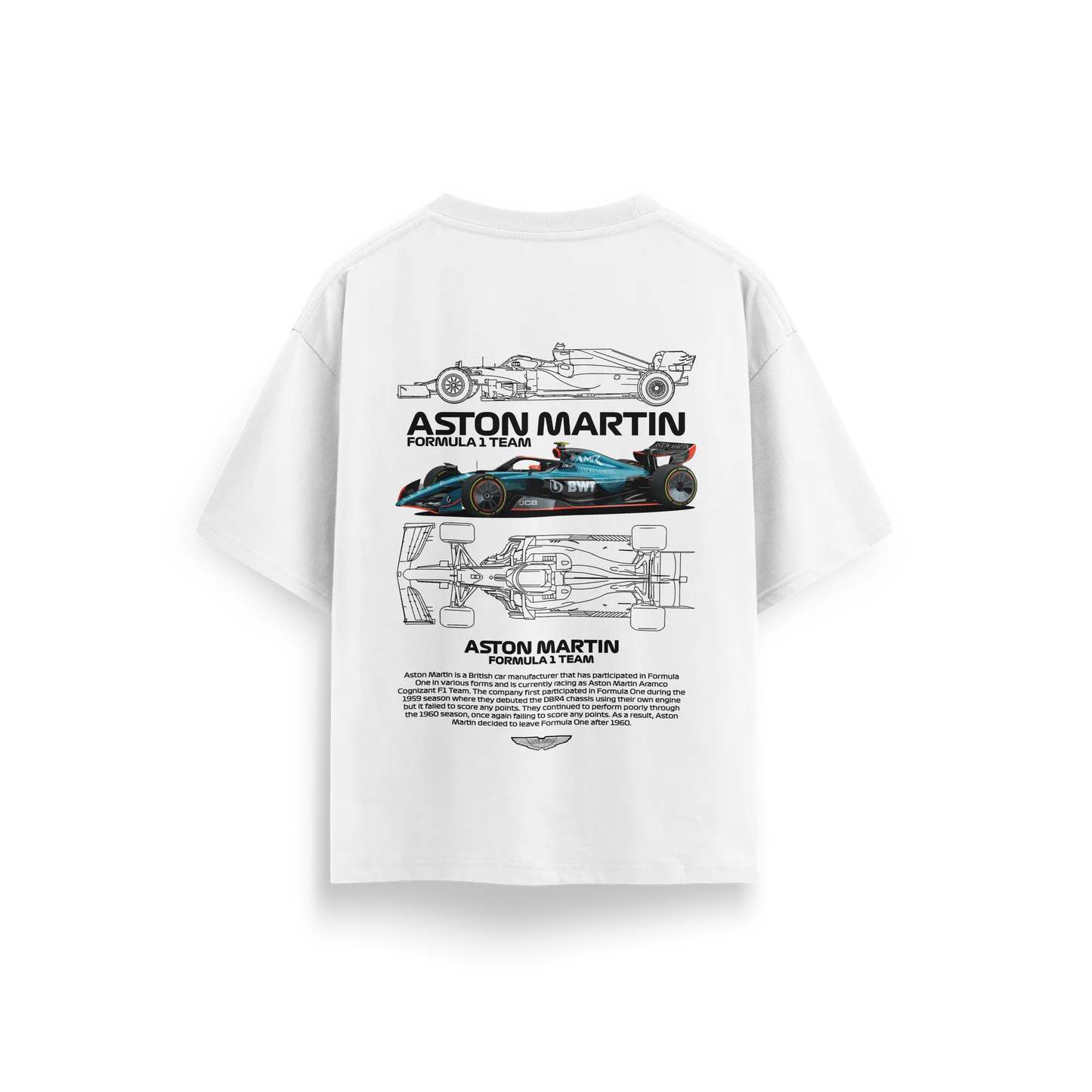 Aston Martin - White - Oversized T-Shirt