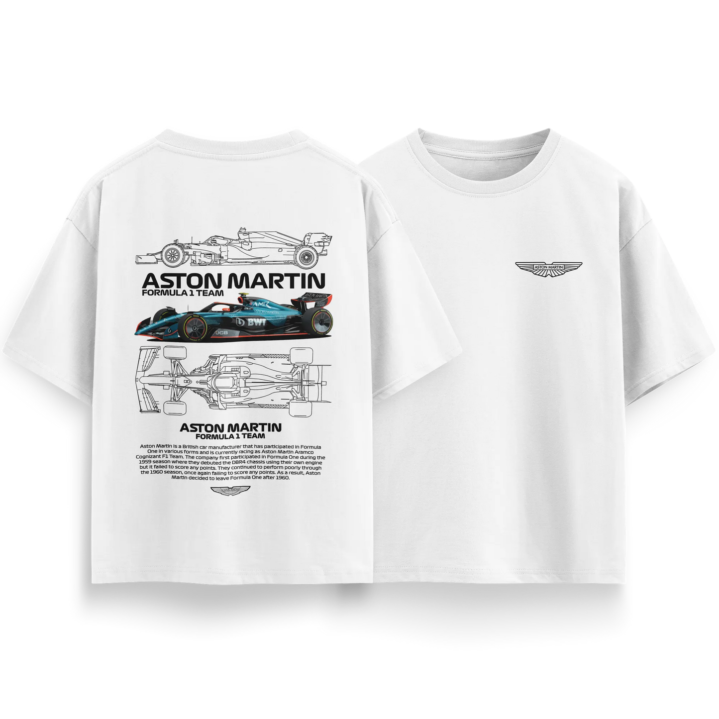 Aston Martin - White - Oversized T-Shirt