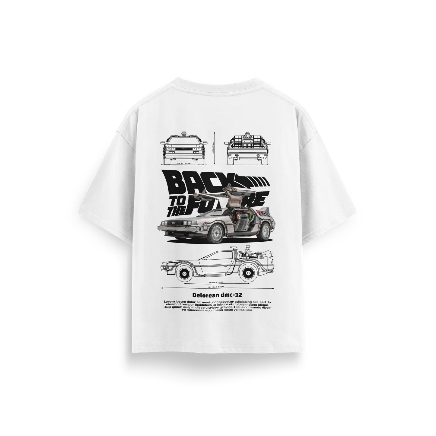 Back To The Future - White - Oversized T-Shirt