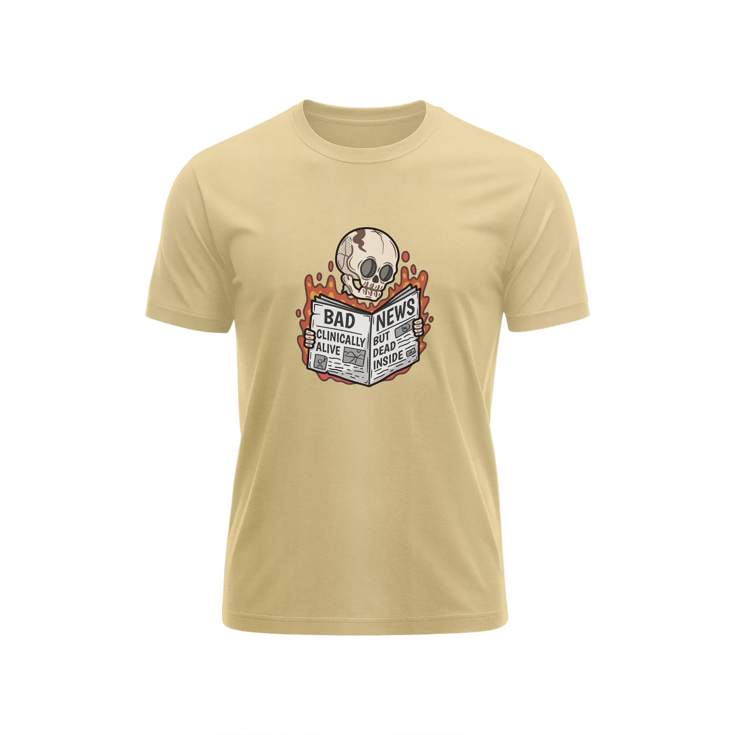 Bad News - Beige - T-Shirt