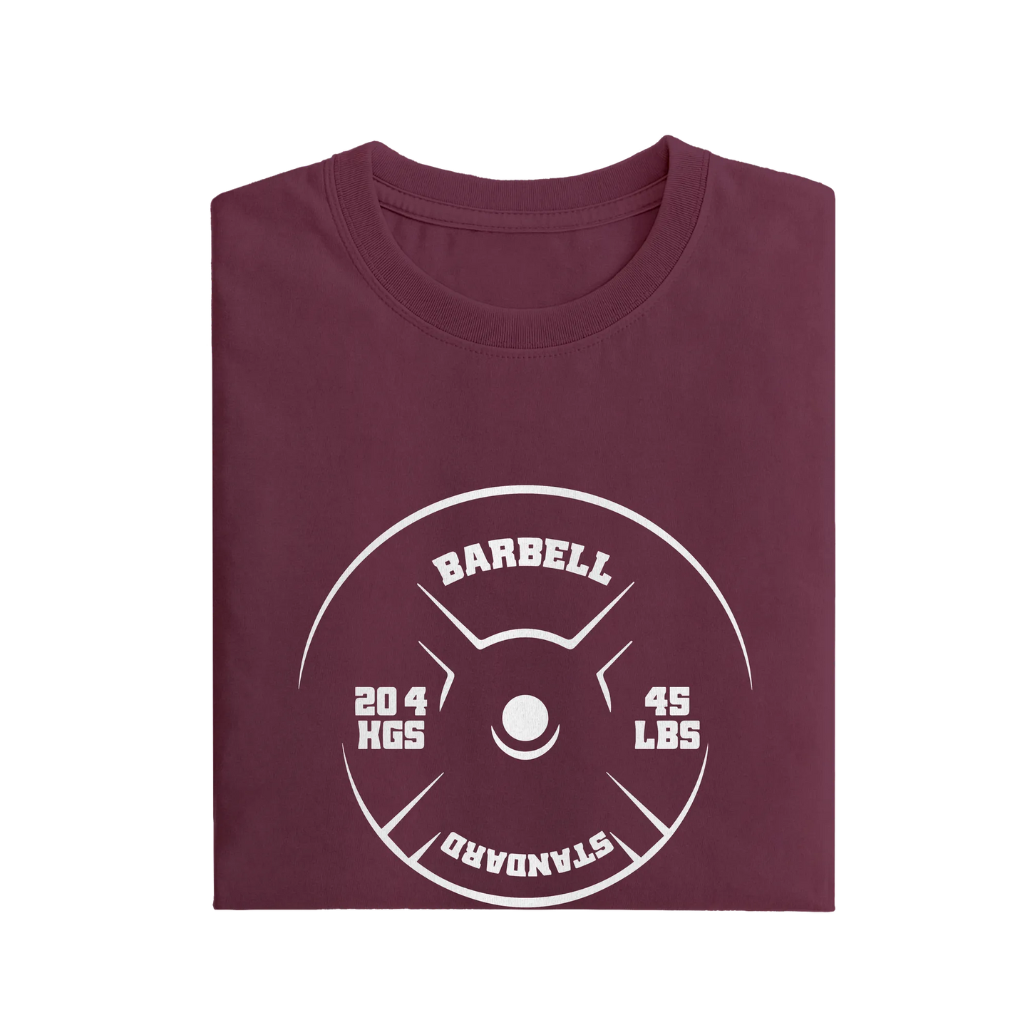 Barbell - Maroon - T-Shirt