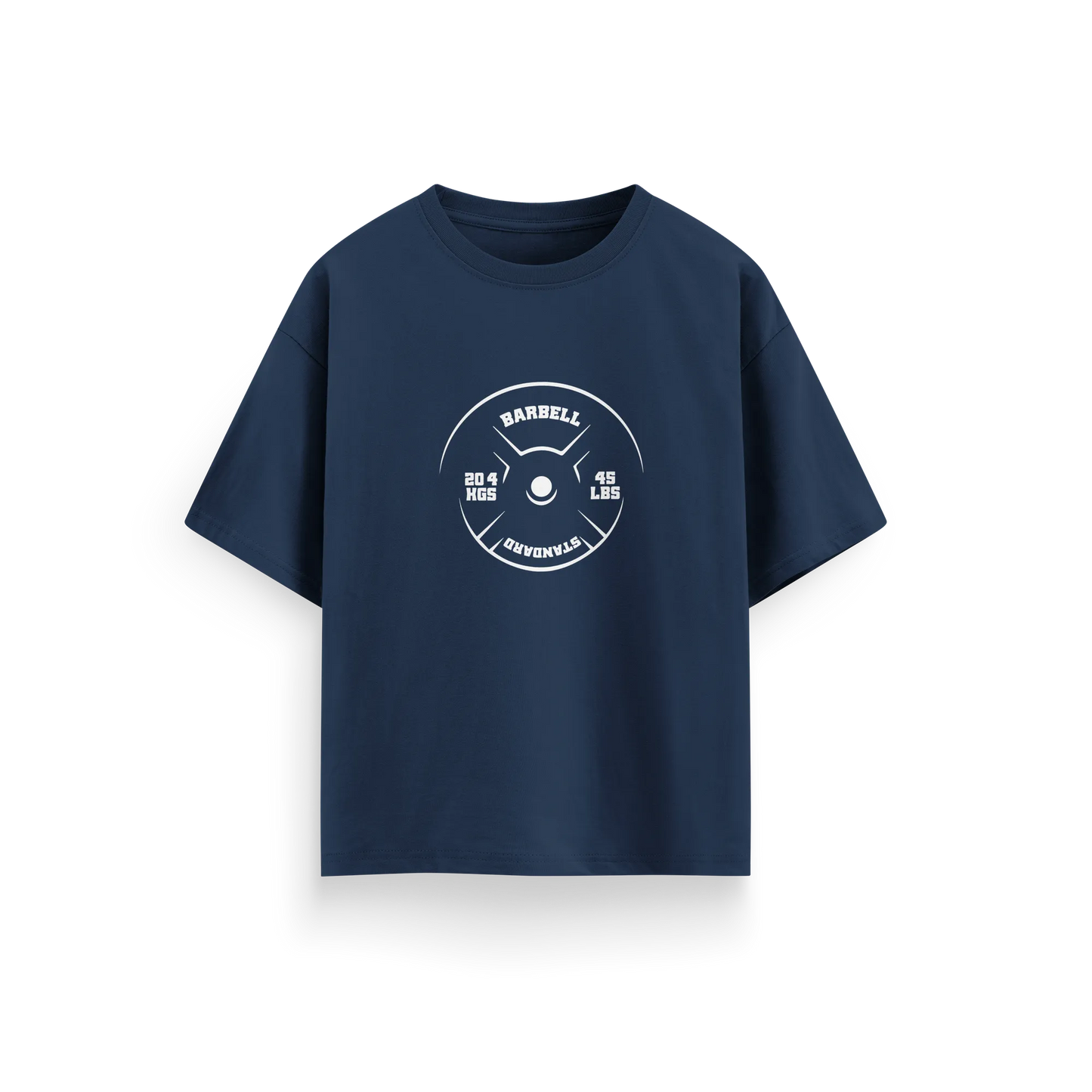 Barbell - Navy Blue - Oversized T-Shirt