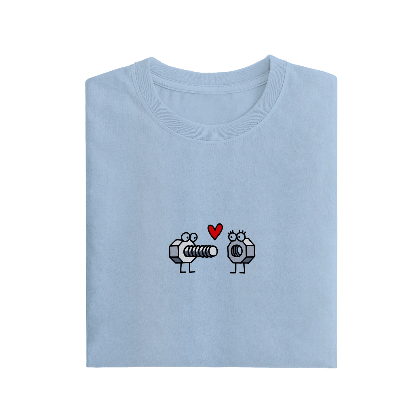 Bolt And Nut - Baby Blue - T-Shirt