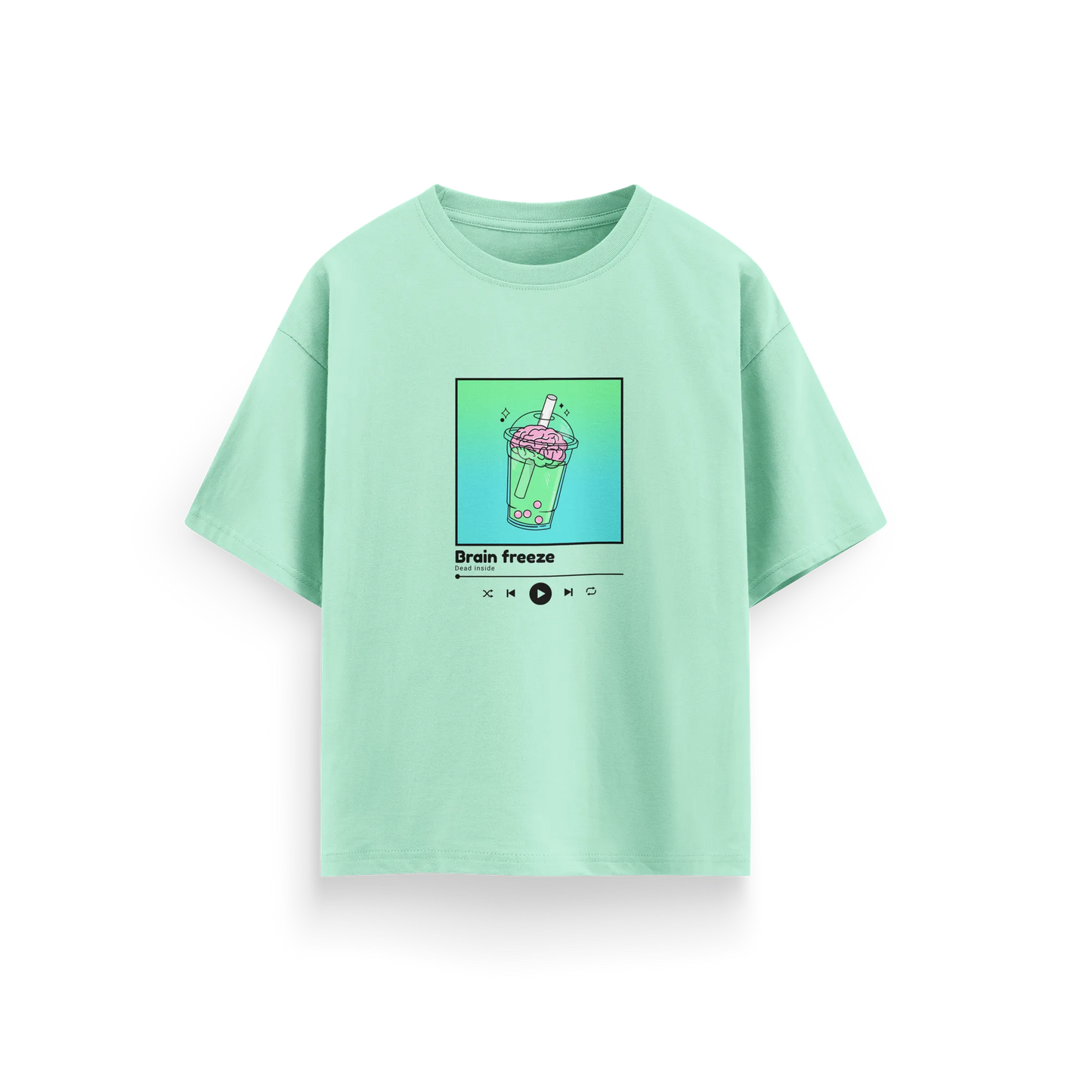 Brain Freeze - Mint - Oversized T-Shirt