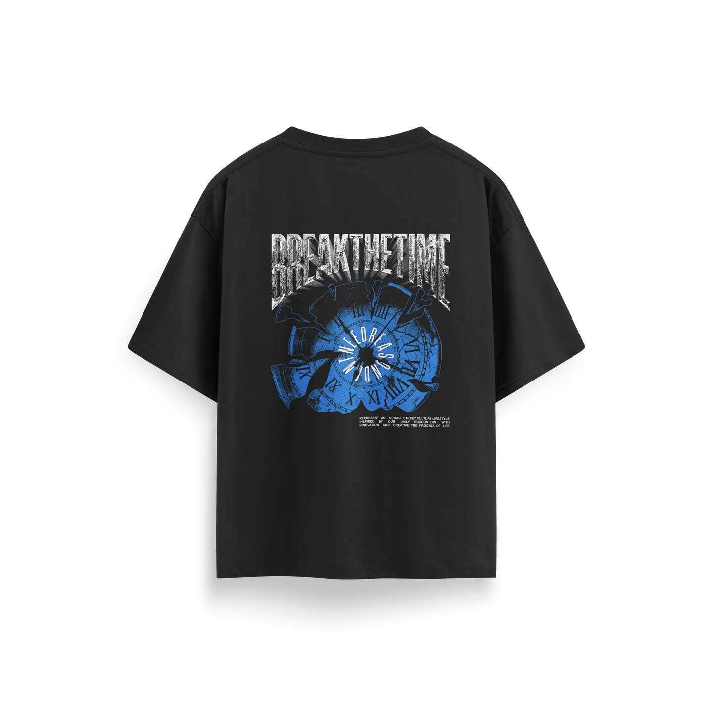 Break The Time - Black - Oversized - T-Shirt