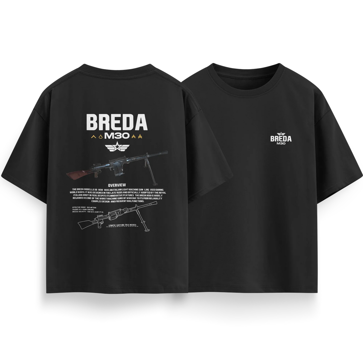 Breda-M30 - Black - Oversized T-Shirt