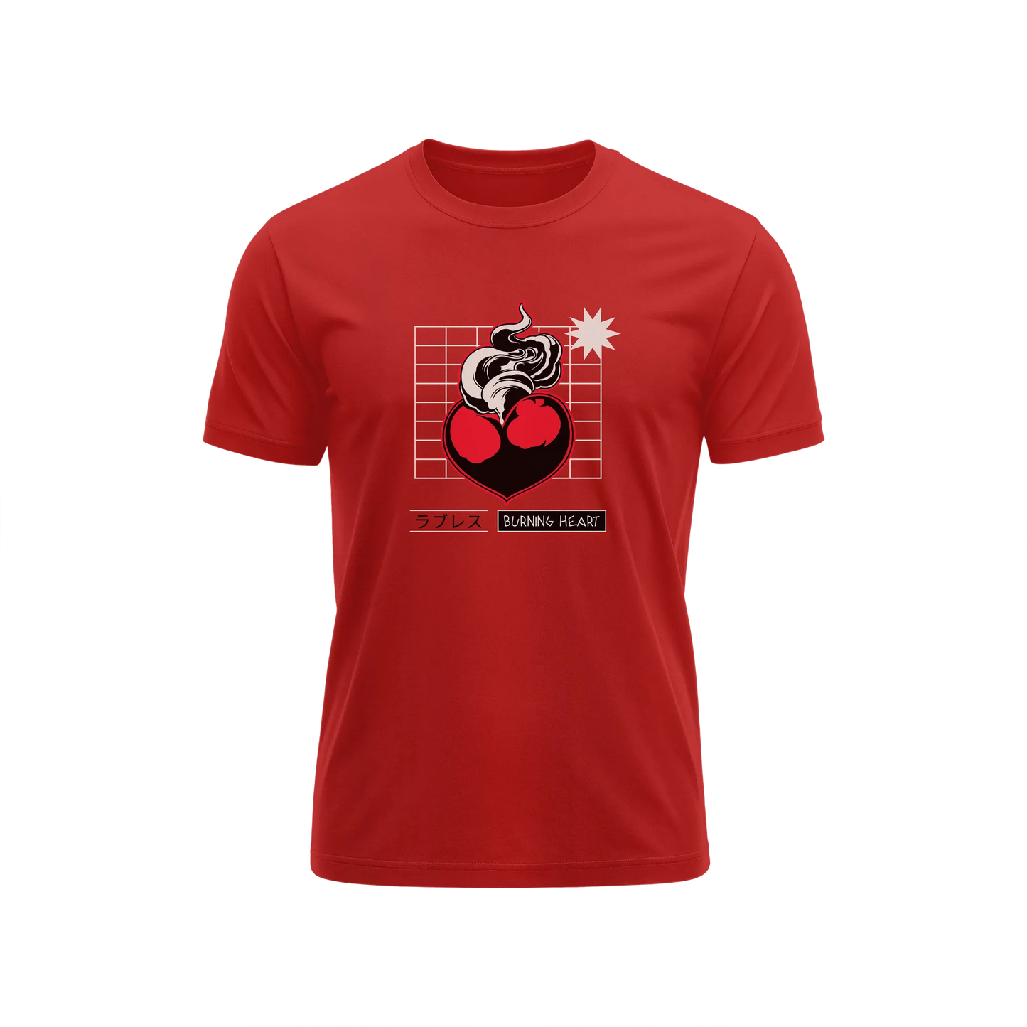 Burning Heart - Red - T-Shirt