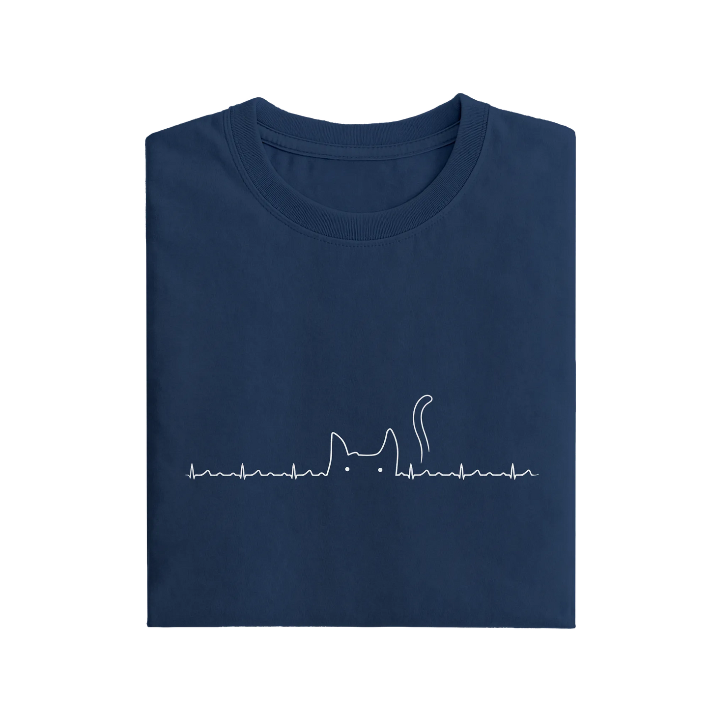 Cat - Navy Blue - T-Shirt