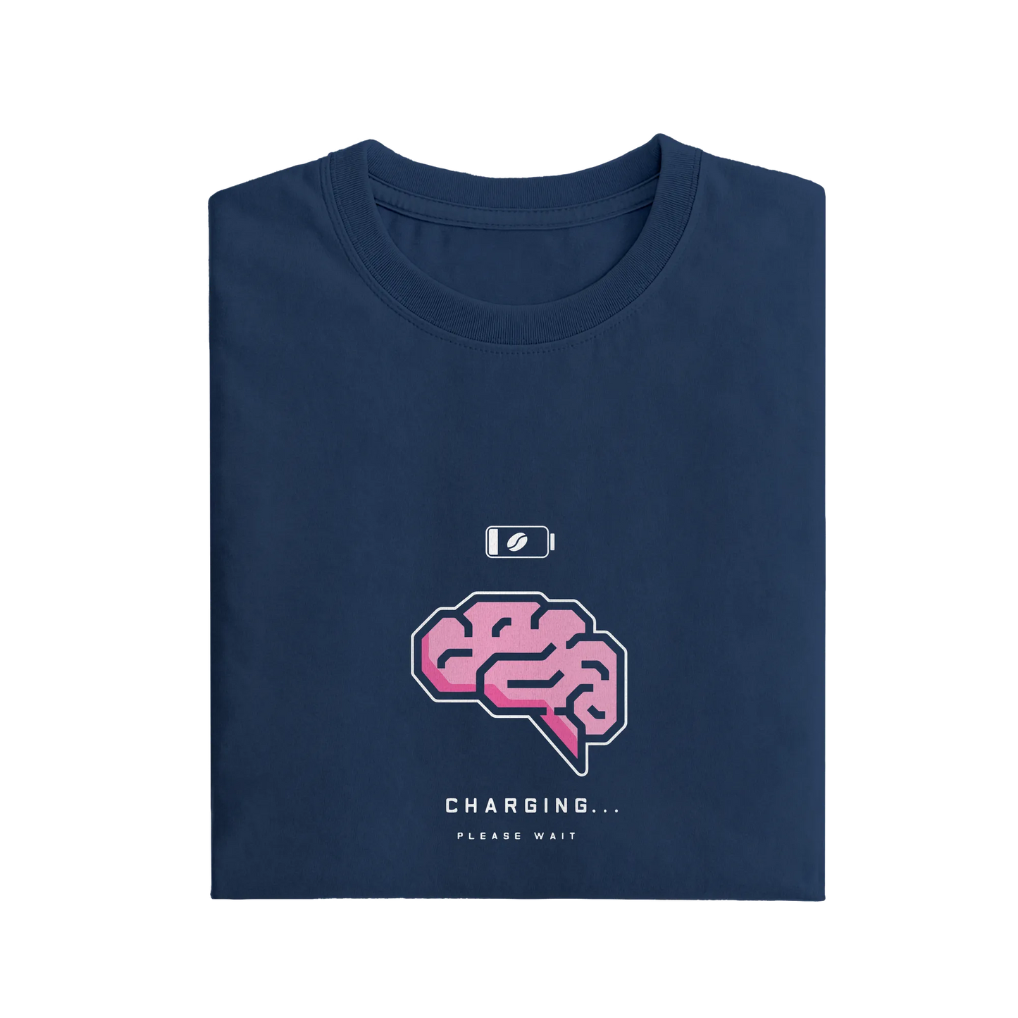 Charging Please Wait - Navy Blue - T-Shirt
