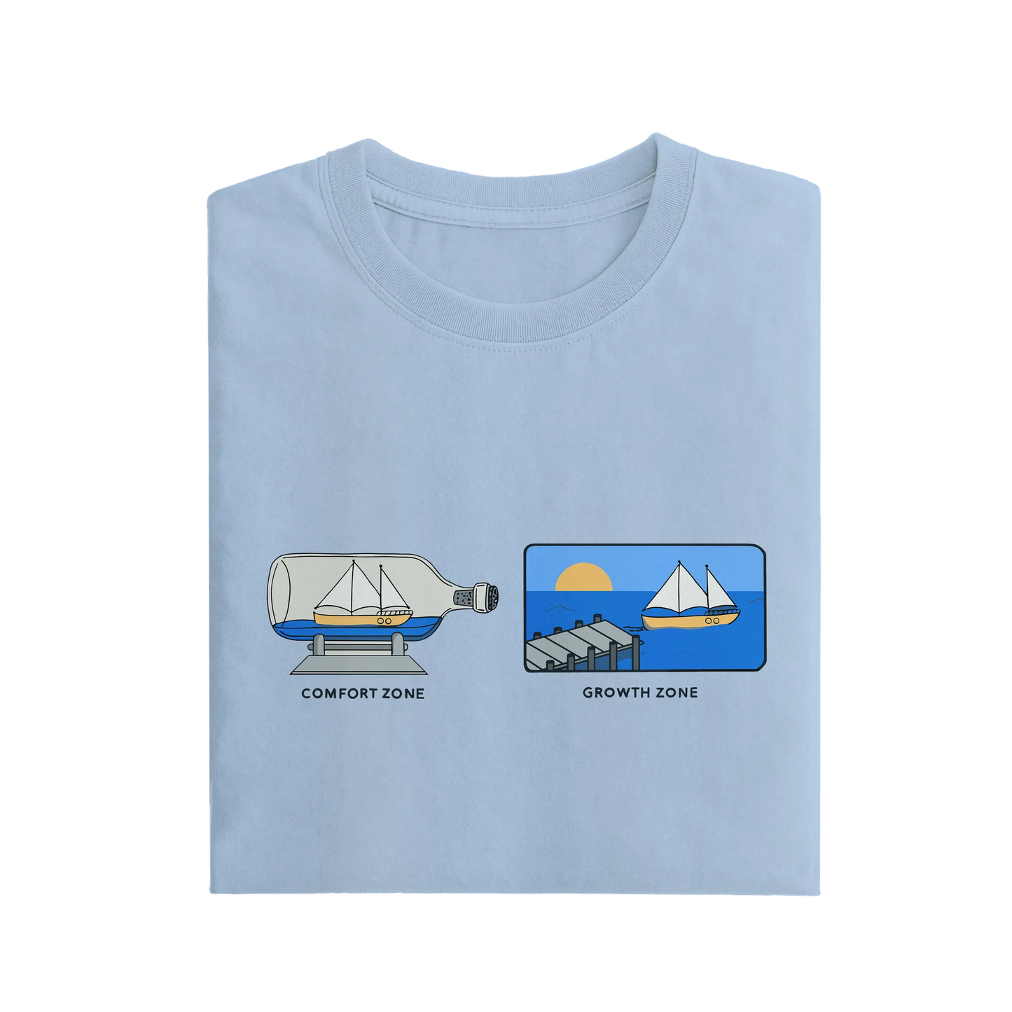 Comfort Zone Growth Zone - Baby Blue - T-Shirt