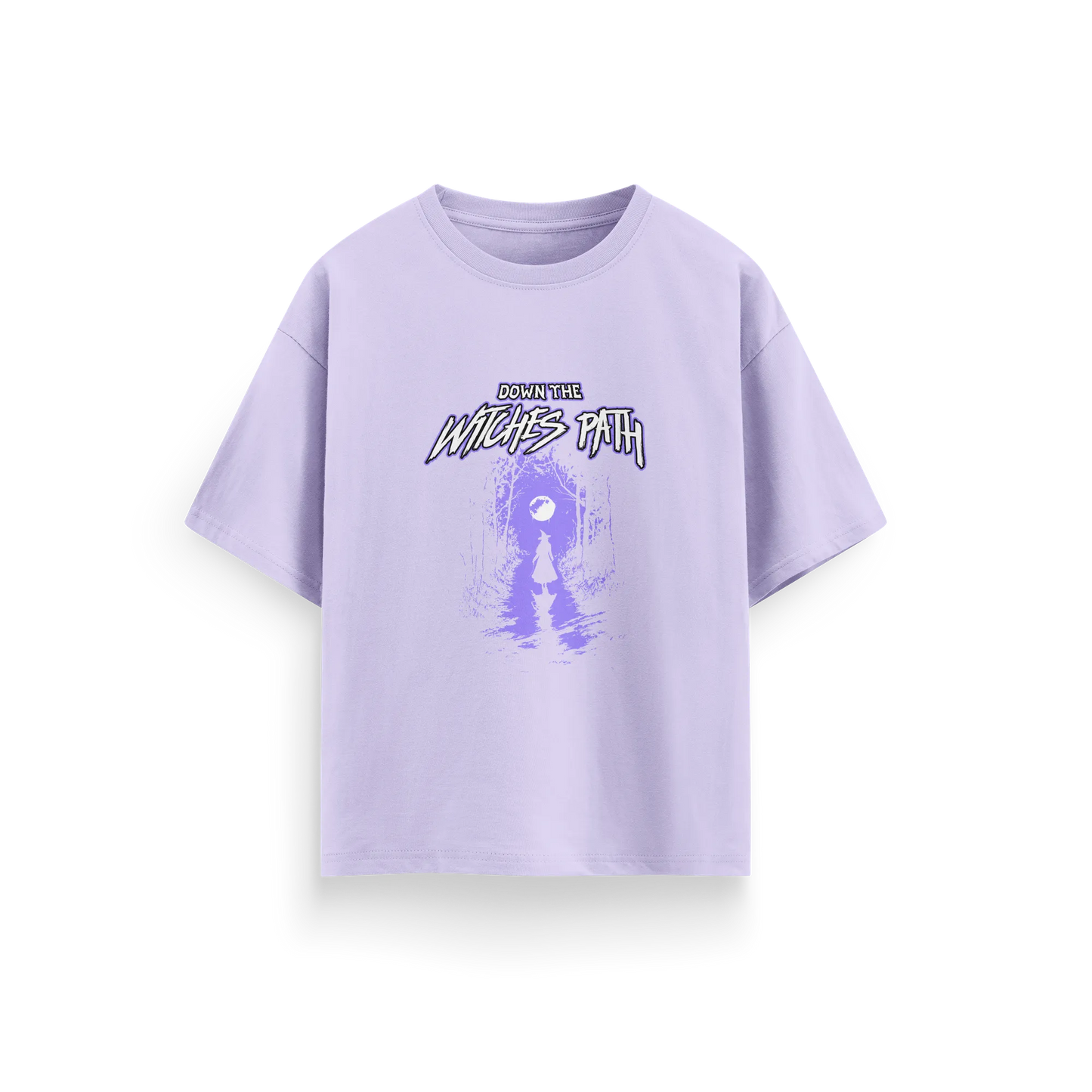 Down The Witches Path - Lavender - Oversized T-Shirt