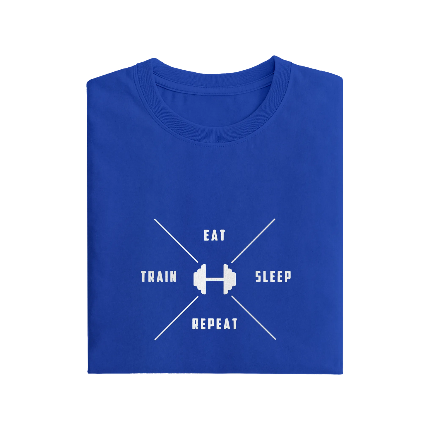 Eat Sleep Repeat Train - Royal Blue - T-Shirt