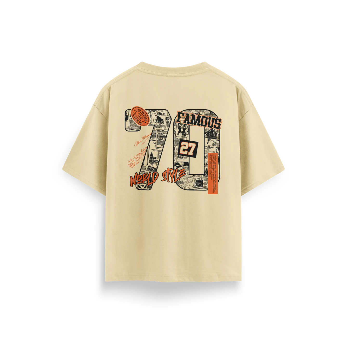 Famous - Beige - Oversized T-Shirt