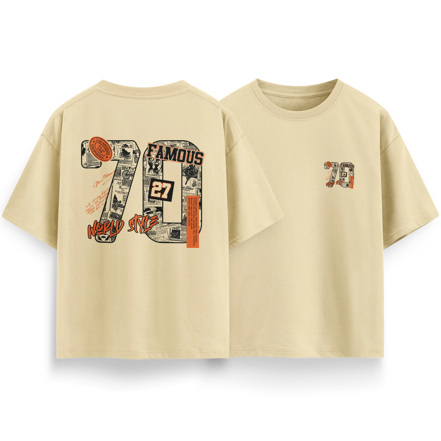 Famous - Beige - Oversized T-Shirt