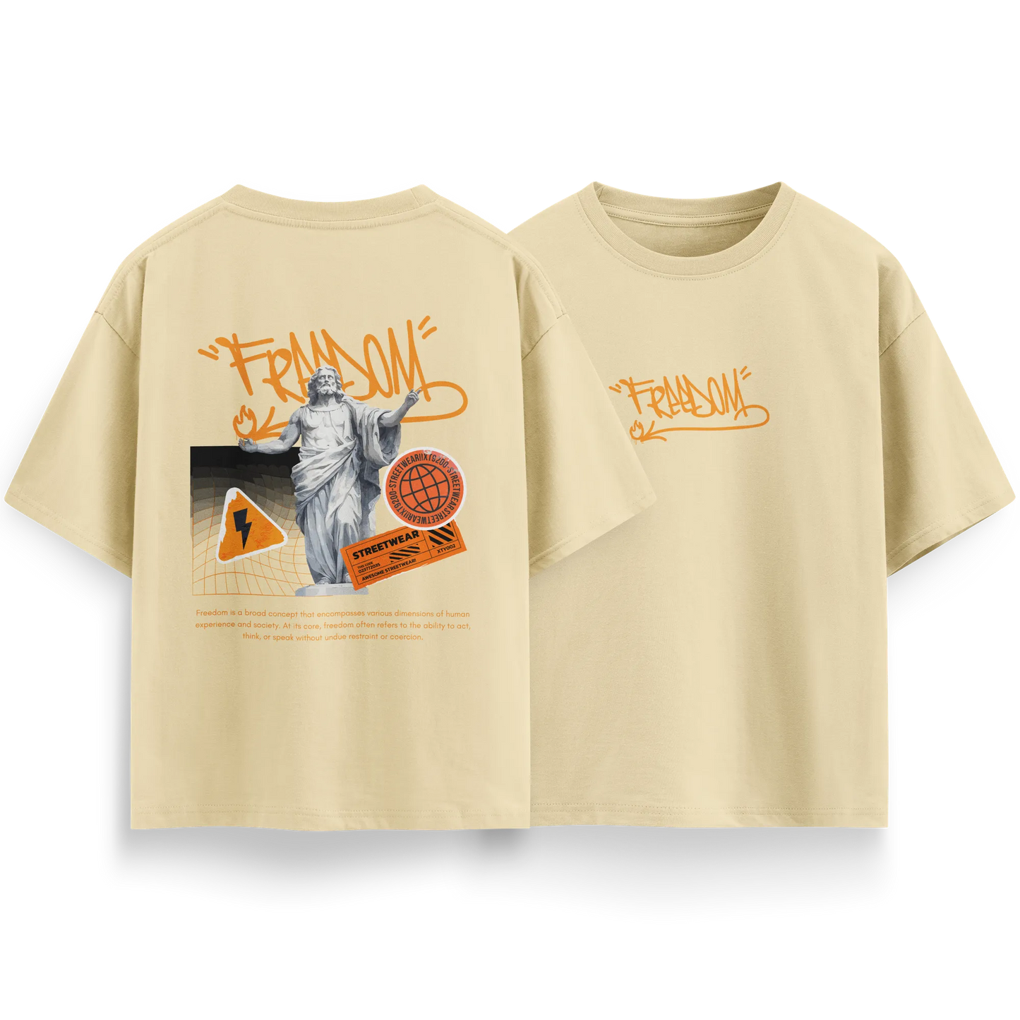Freedom Streetwear - Beige - Oversized T-Shirt