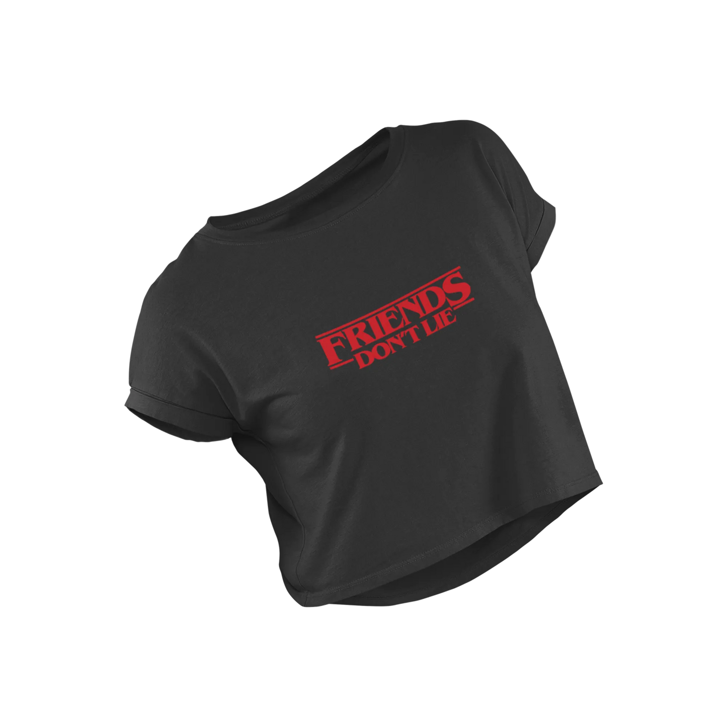 Friends Don't Lie - Black - Croptop