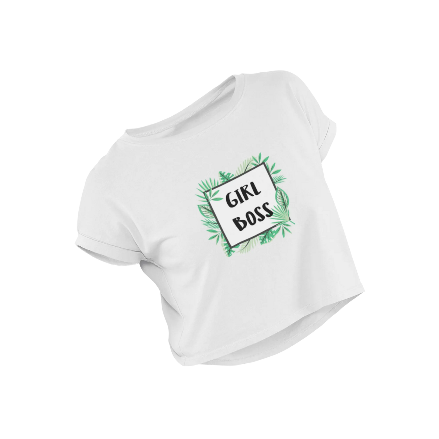 Girl Boss - White - Croptop
