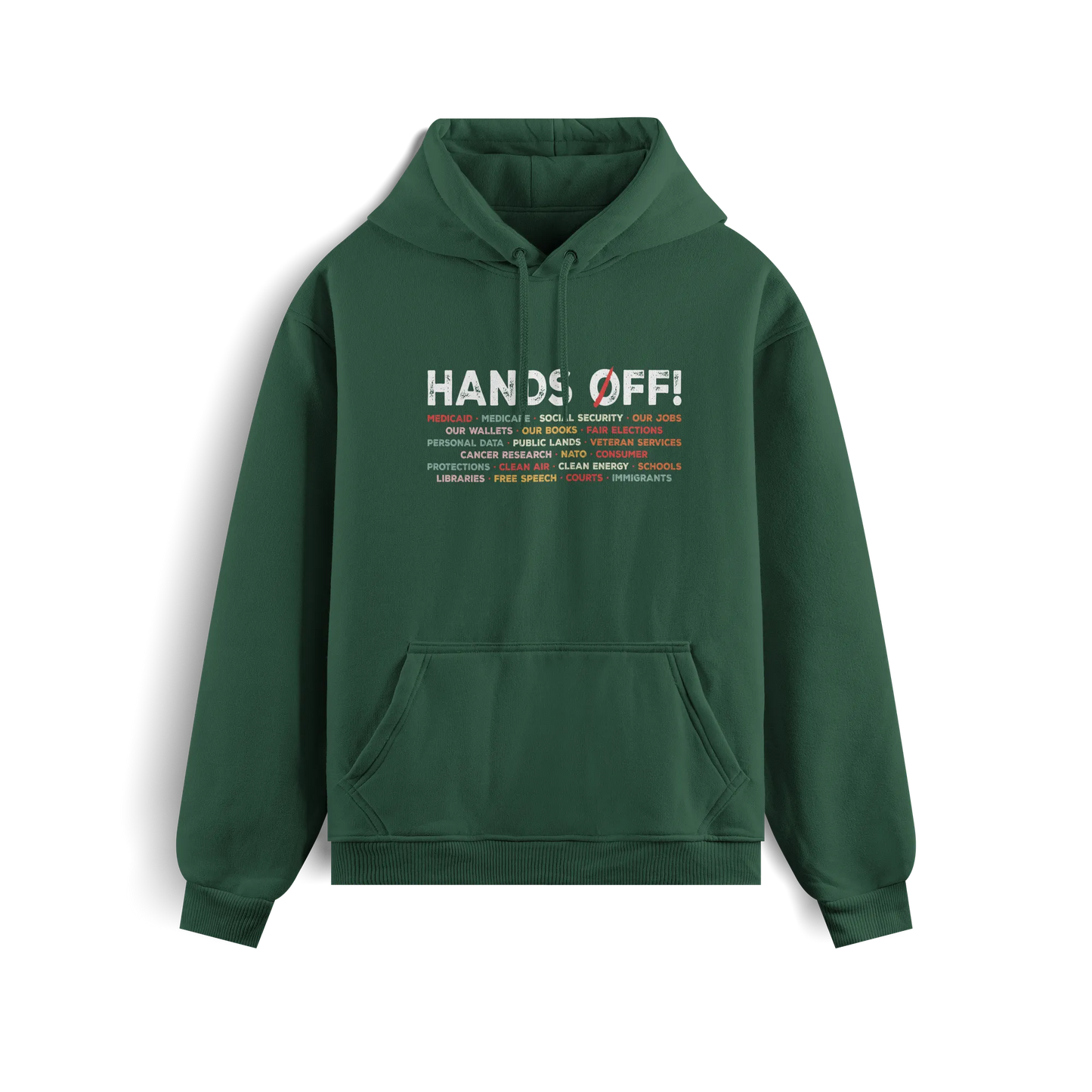 Hands Off - Green - Hoodie