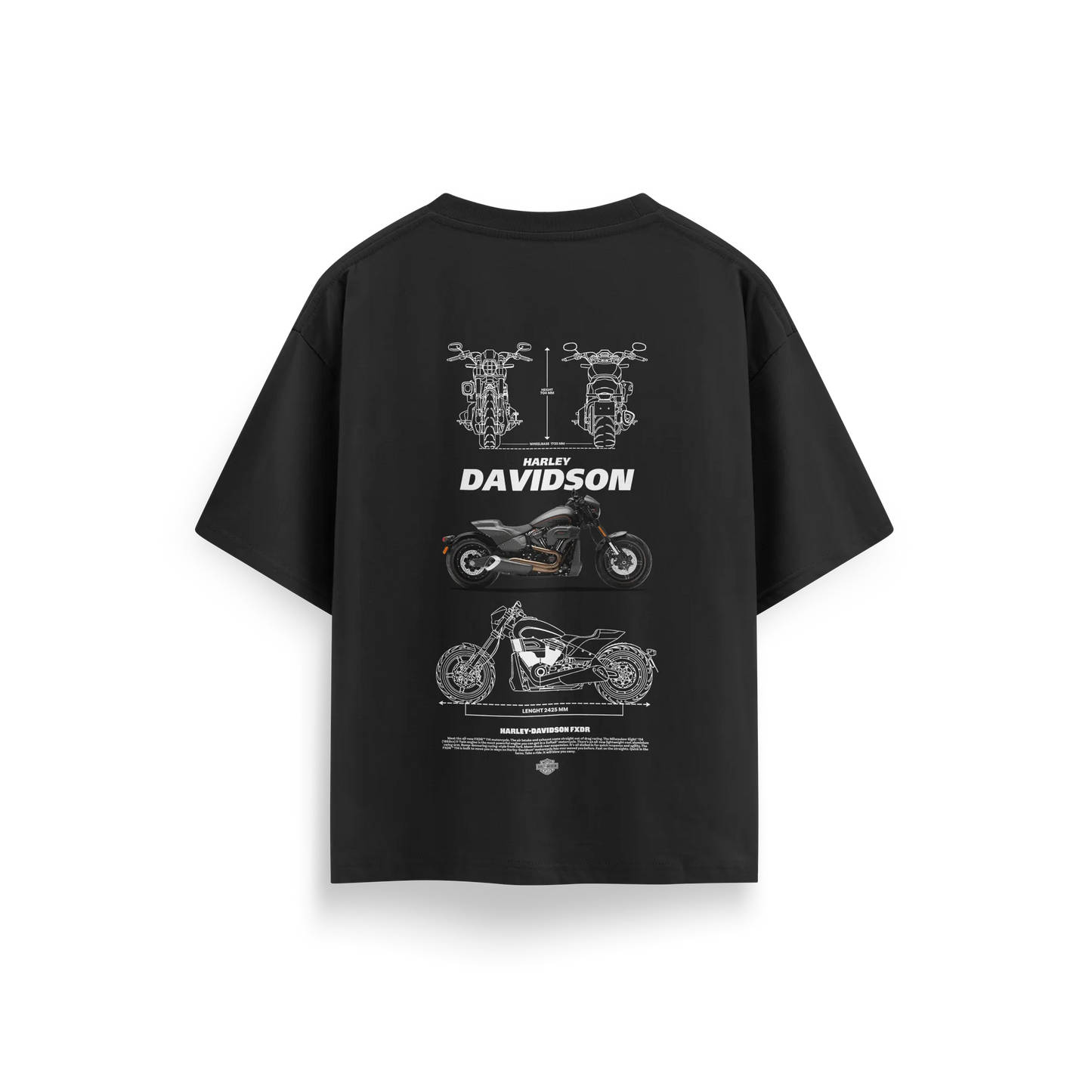 Harley Davidson - Black - Oversized T-Shirt