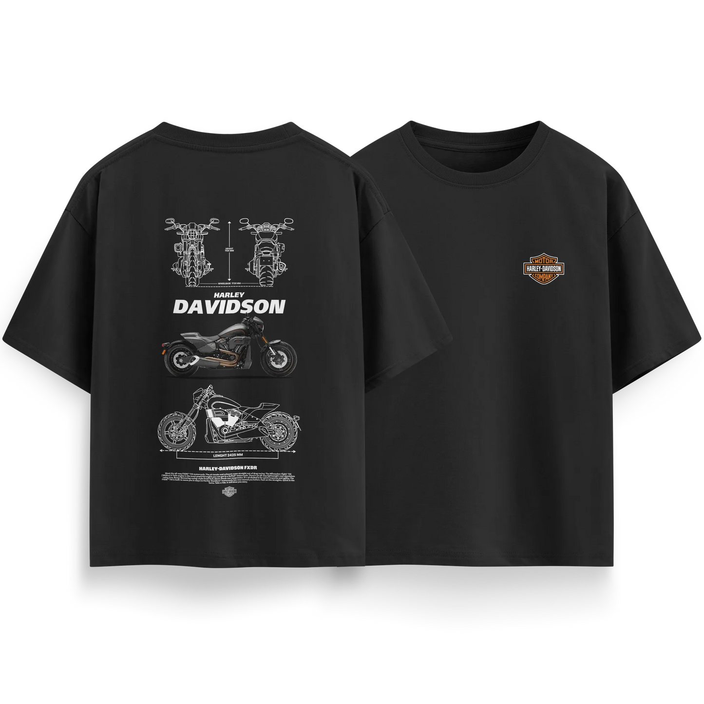 Harley Davidson - Black - Oversized T-Shirt