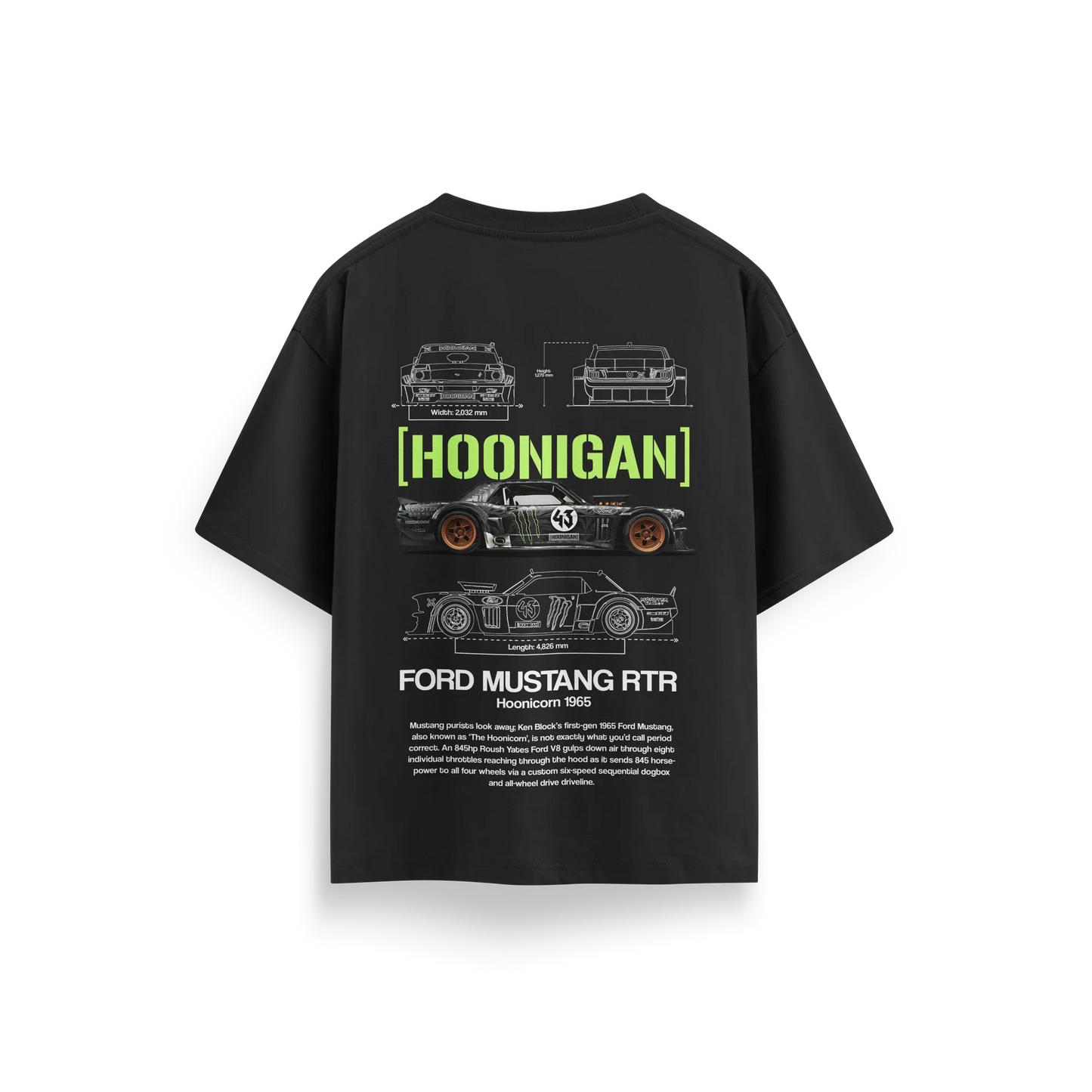 Hoonigan - Black - Oversized T-Shirt