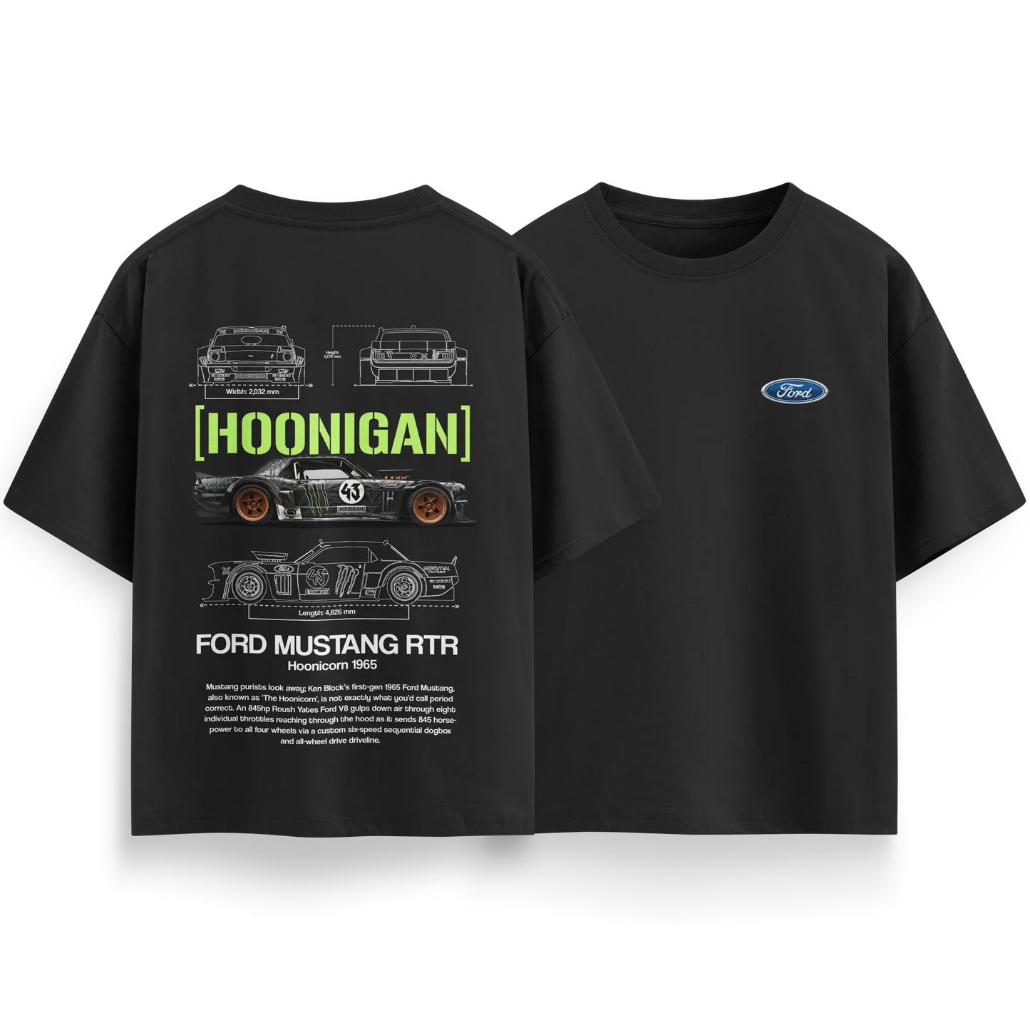 Hoonigan - Black - Oversized T-Shirt