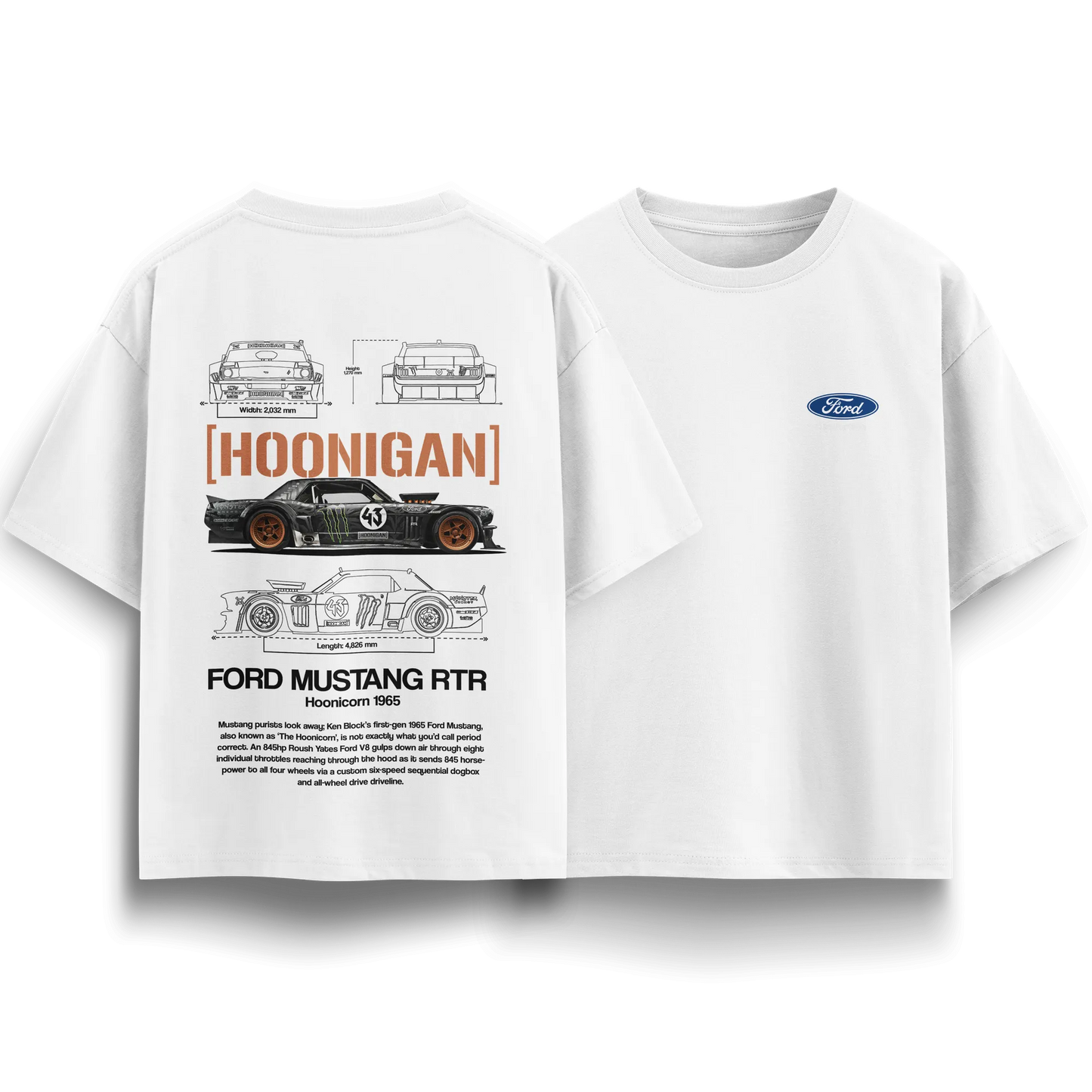 Hoonigan - White - Oversized T-Shirt