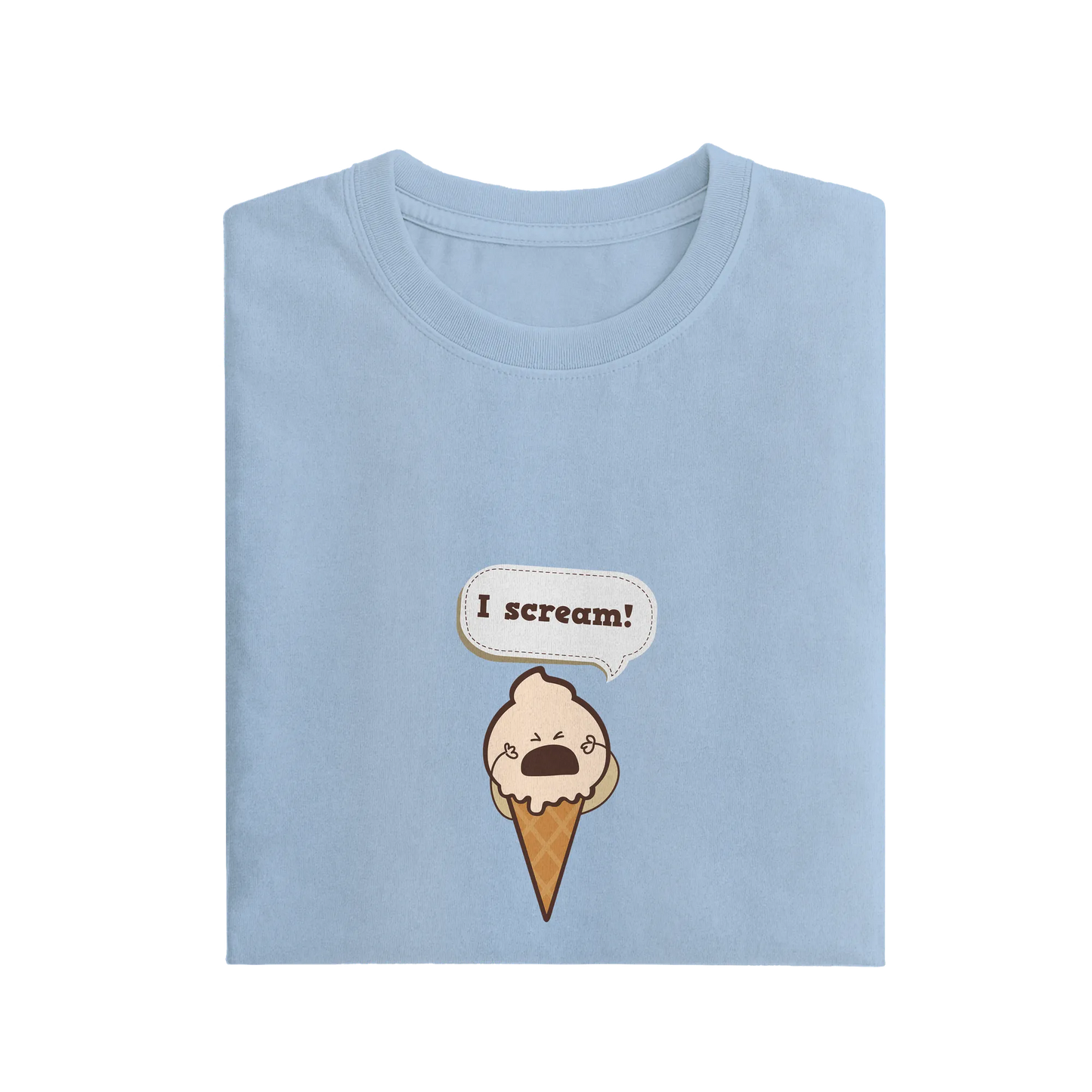 I Scream - Baby Blue - T-Shirt
