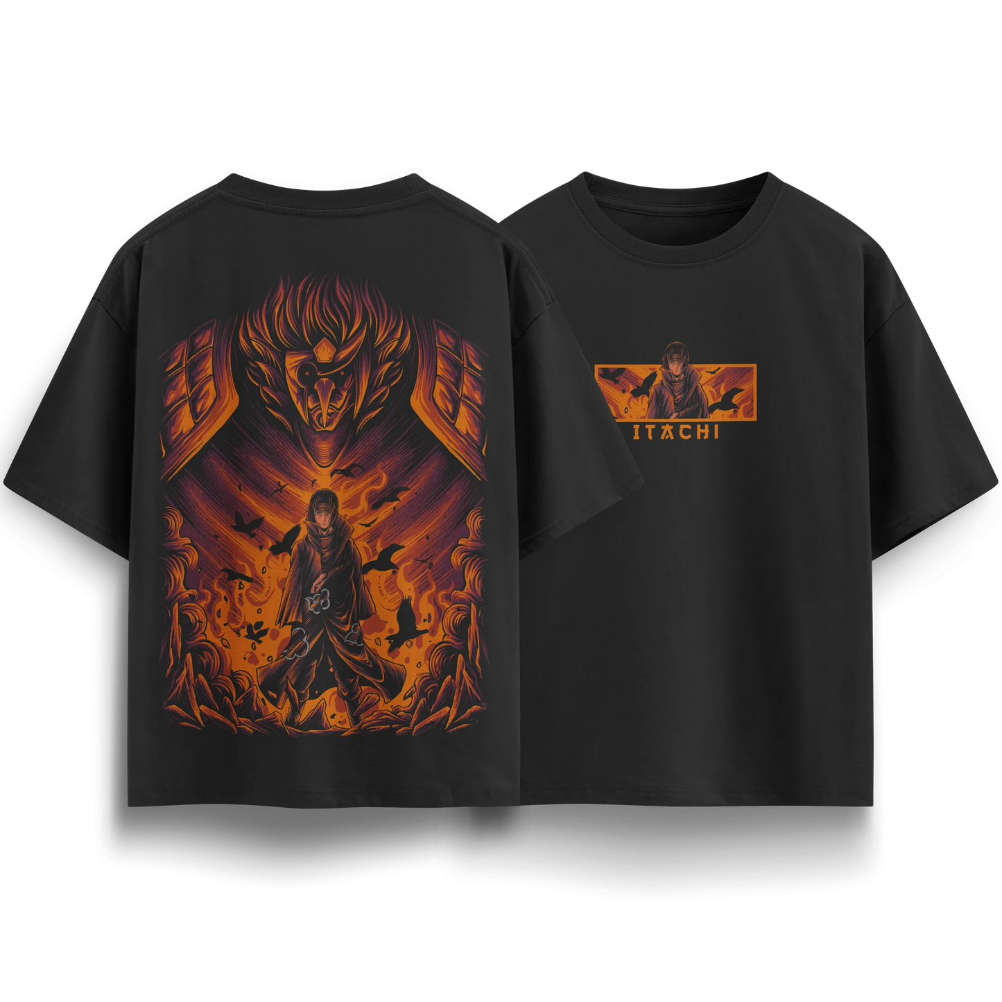 Itachi - Naruto - Black - Oversized T-Shirt