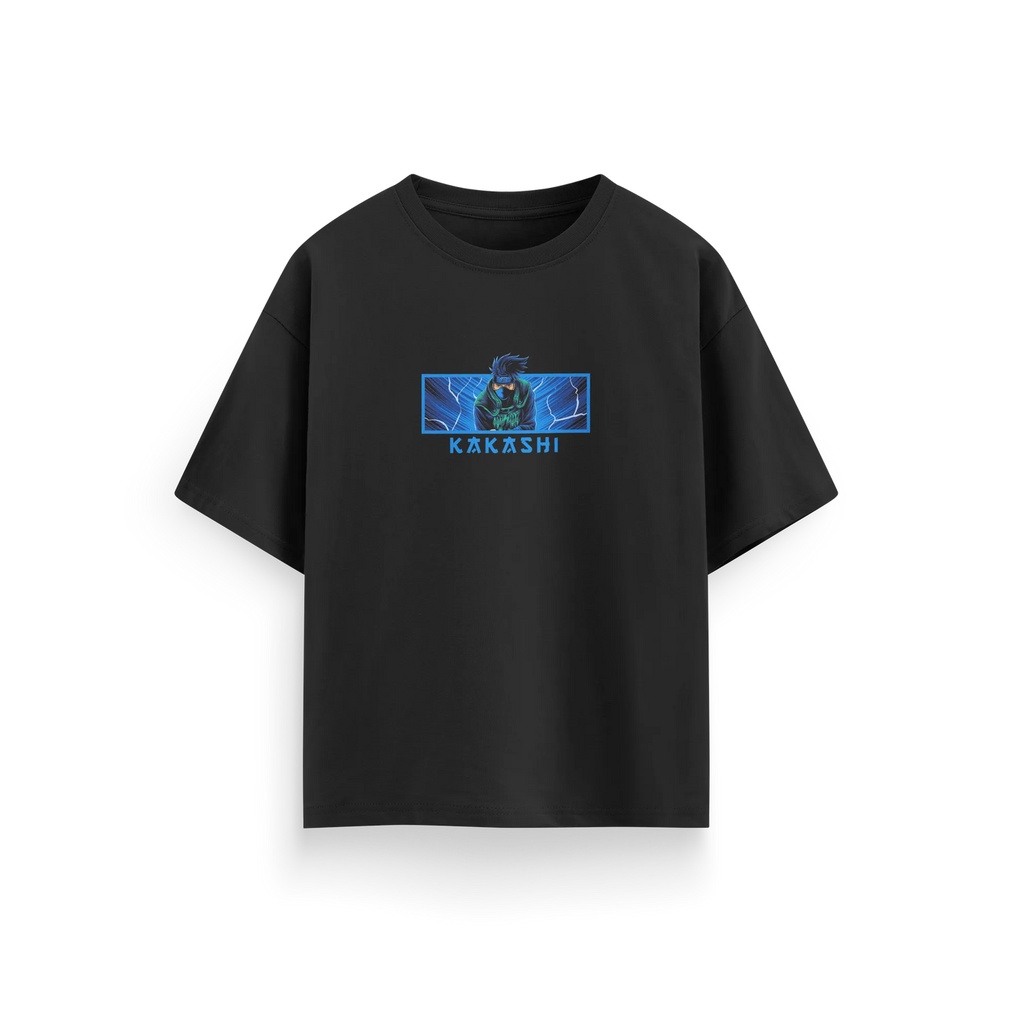 Kakashi - Naruto - Black - Oversized T-Shirt