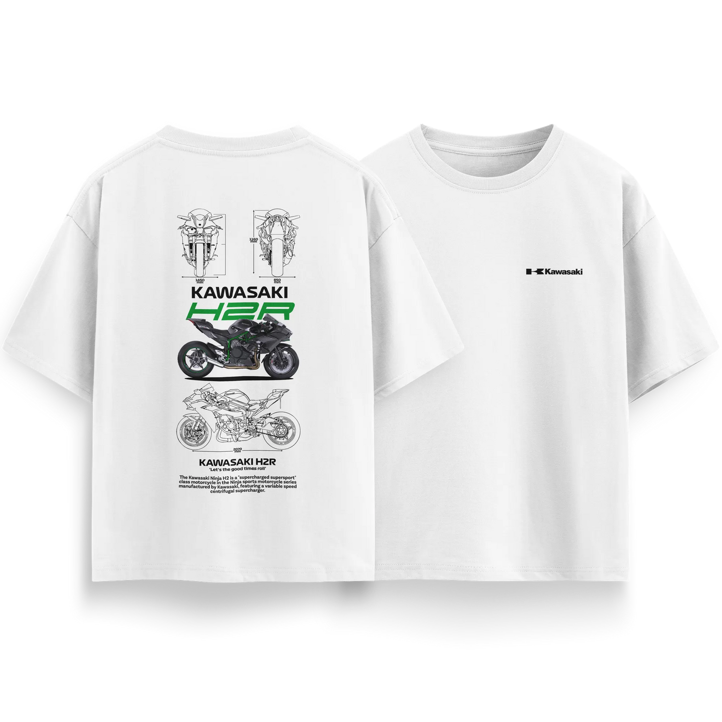 Kawasaki - White - Oversized T-Shirt
