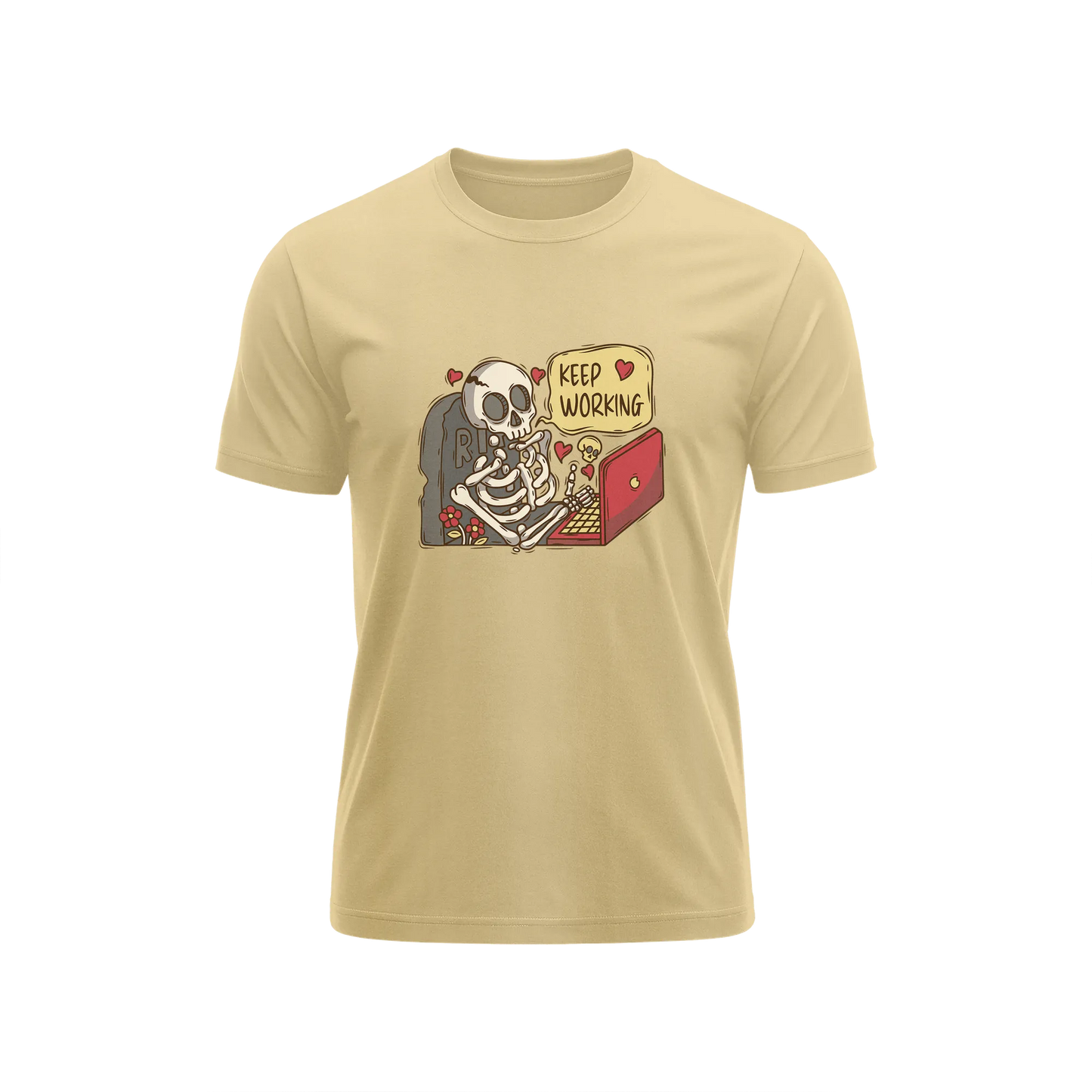 Keep Working - Beige - T-Shirt