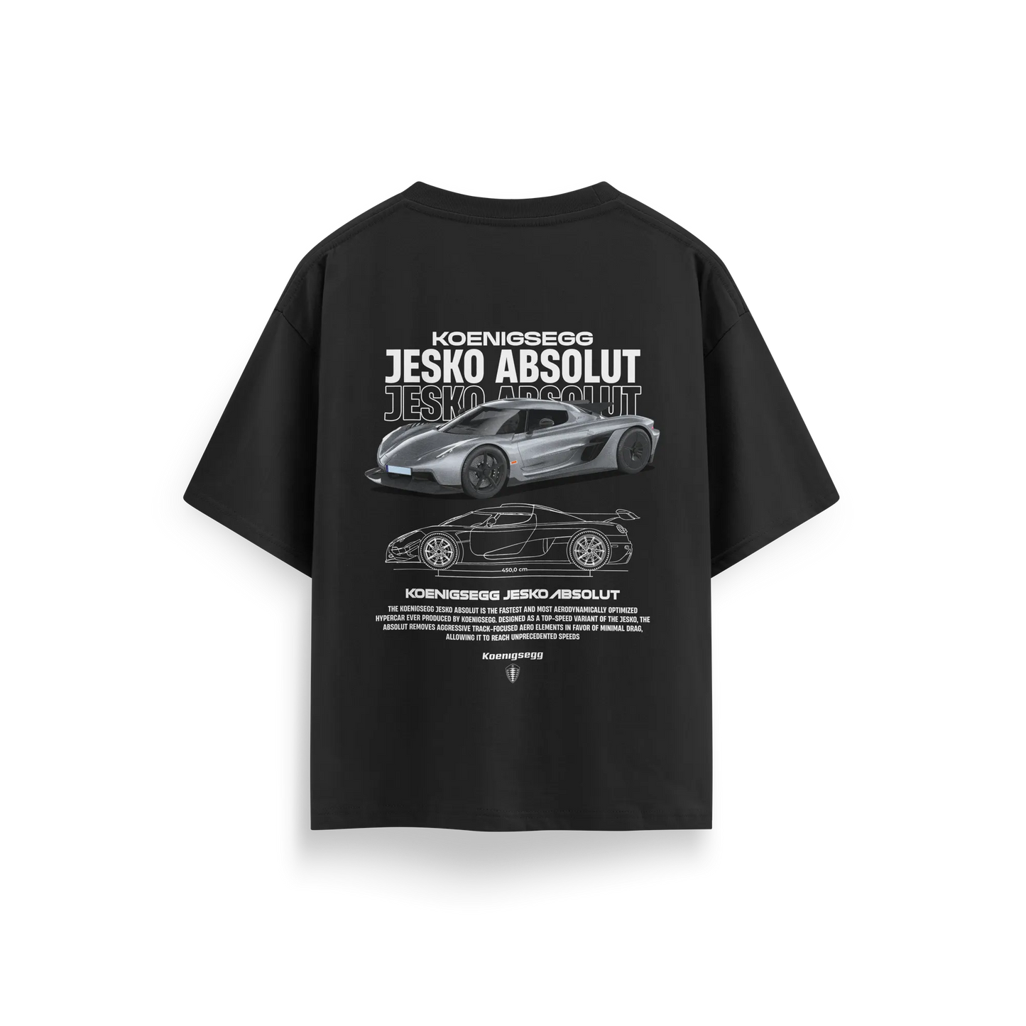 Koenigsegg Jesko Absolut - Black - Oversized T-Shirt