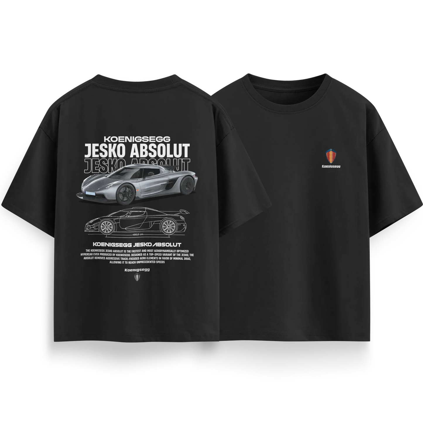 Koenigsegg Jesko Absolut - Black - Oversized T-Shirt