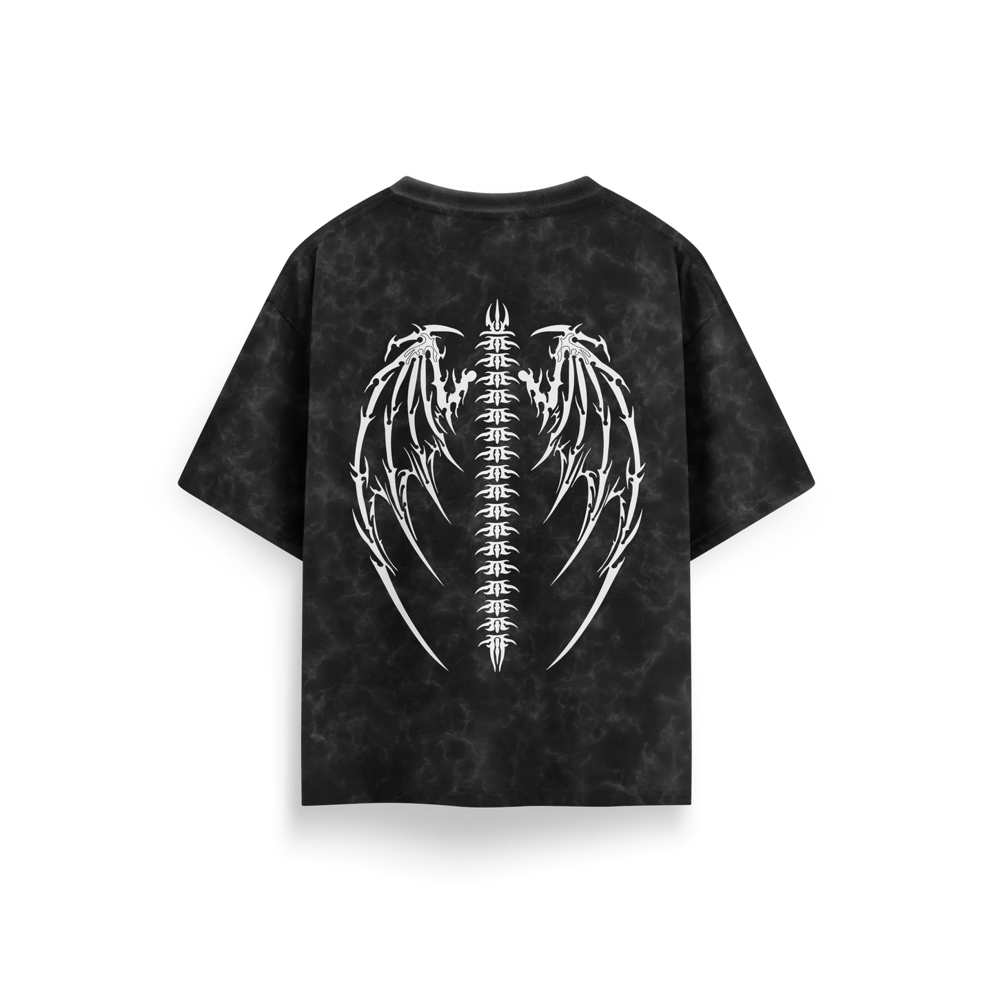 Monster - Black - Acid Washed Oversized T-Shirt