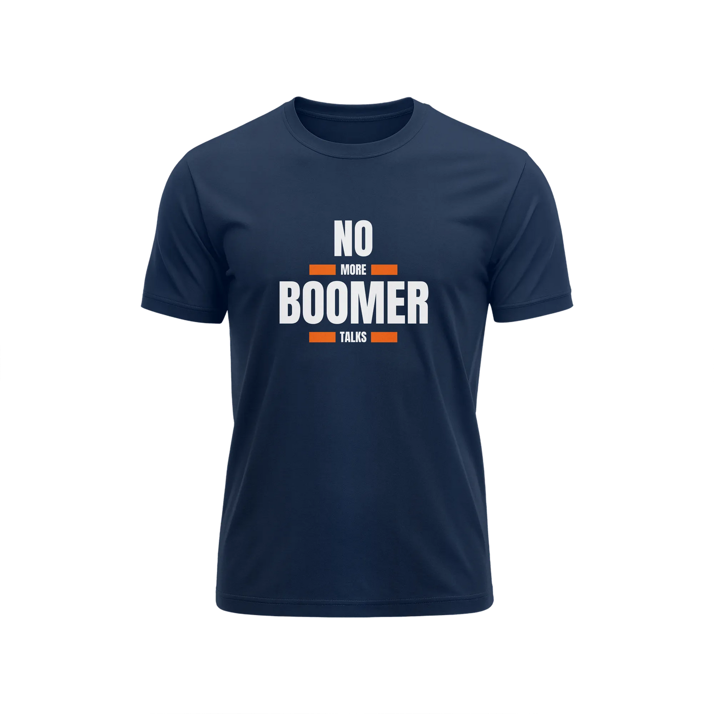 No More Boomer Talks - Navy Blue - T-Shirt