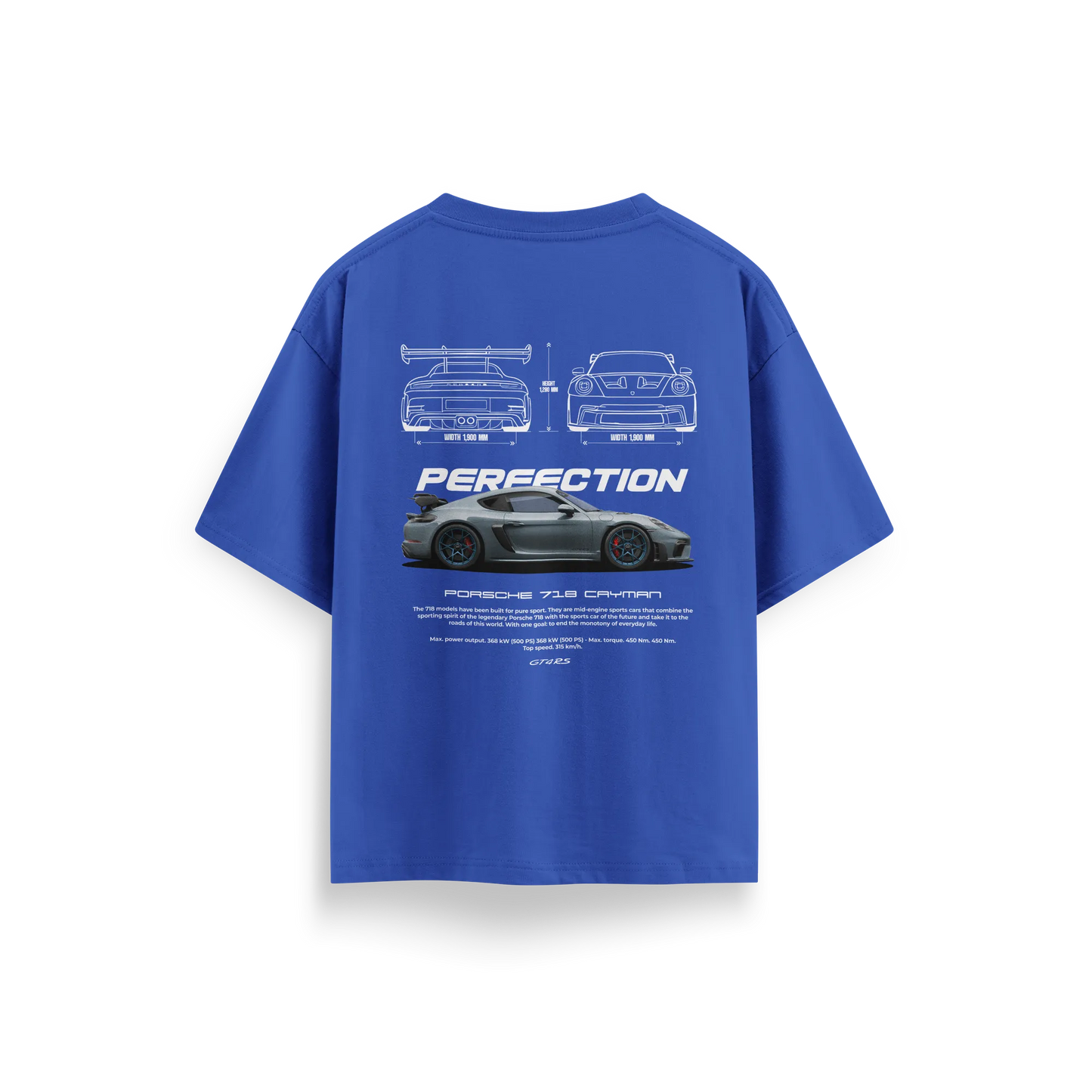 Perfection - Royal Blue - Oversized T-Shirt