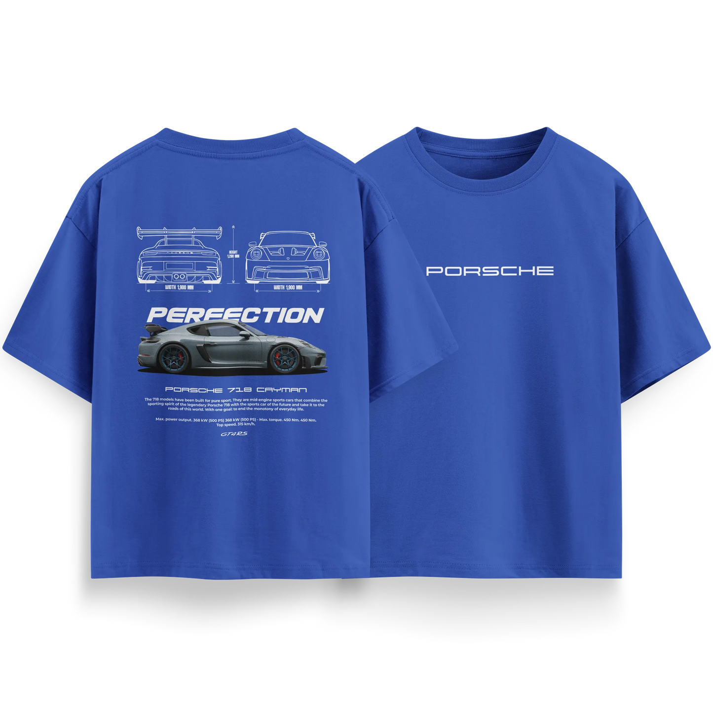 Perfection - Royal Blue - Oversized T-Shirt