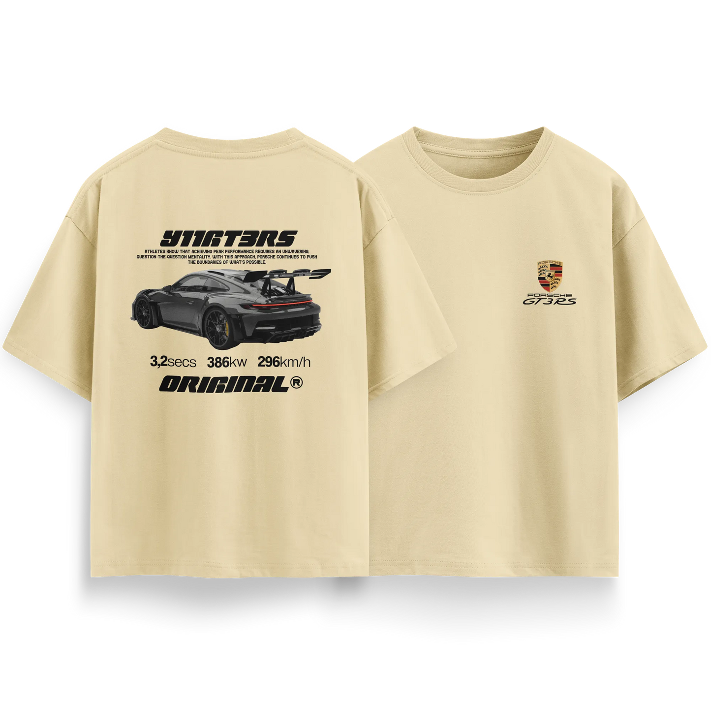 Porsche-911-GT3-RS-v1 - Beige - Oversized T-Shirt