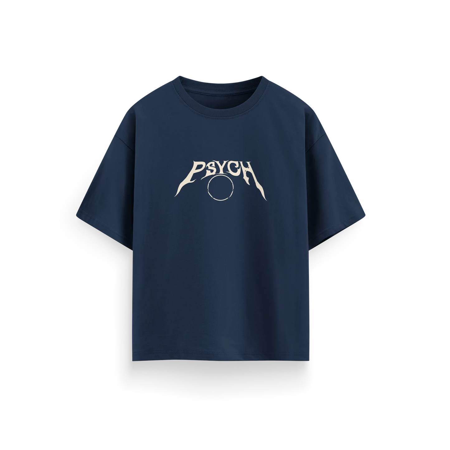 Psycho - Navy Blue - Oversized - T-Shirt