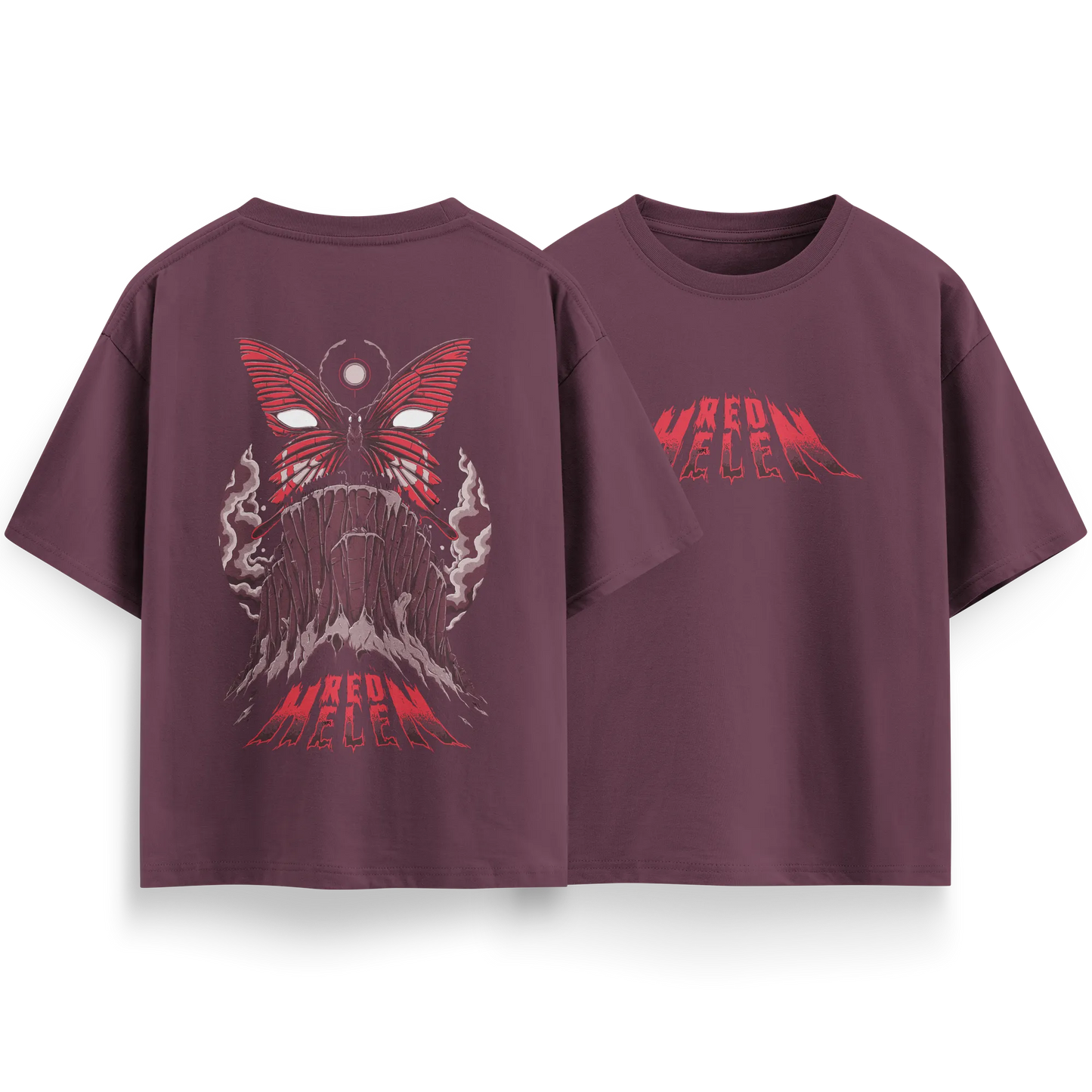 Red Helen - Maroon - Oversized T-Shirt