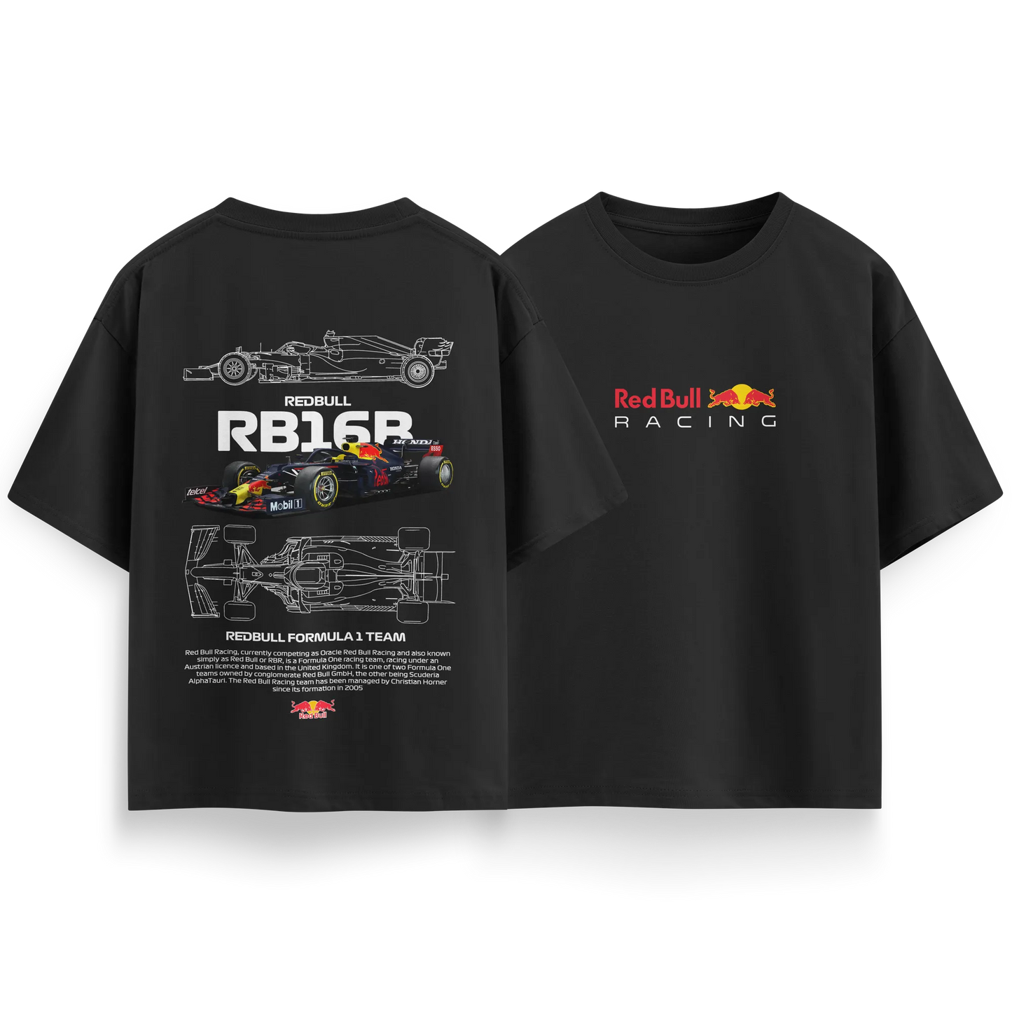 RedBull Racing - Black - Oversized T-Shirt