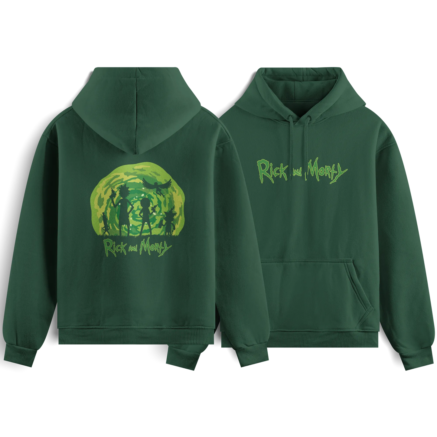 Rick And Morty - Green - Hoodie