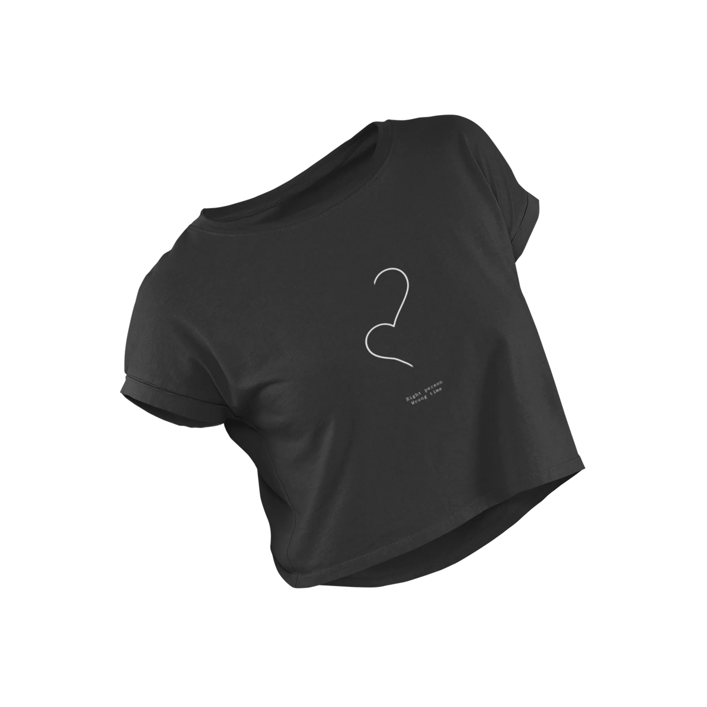 Right Person Wrong Time - Black - Croptop