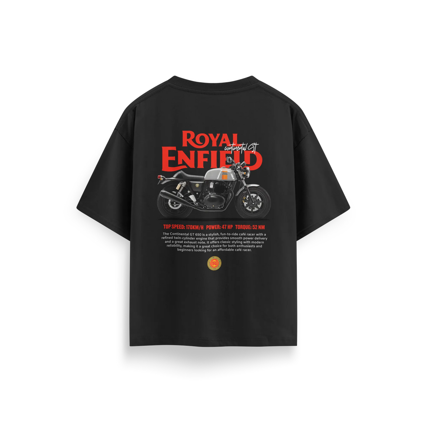 Royal Enfield - Black - Oversized T-Shirt