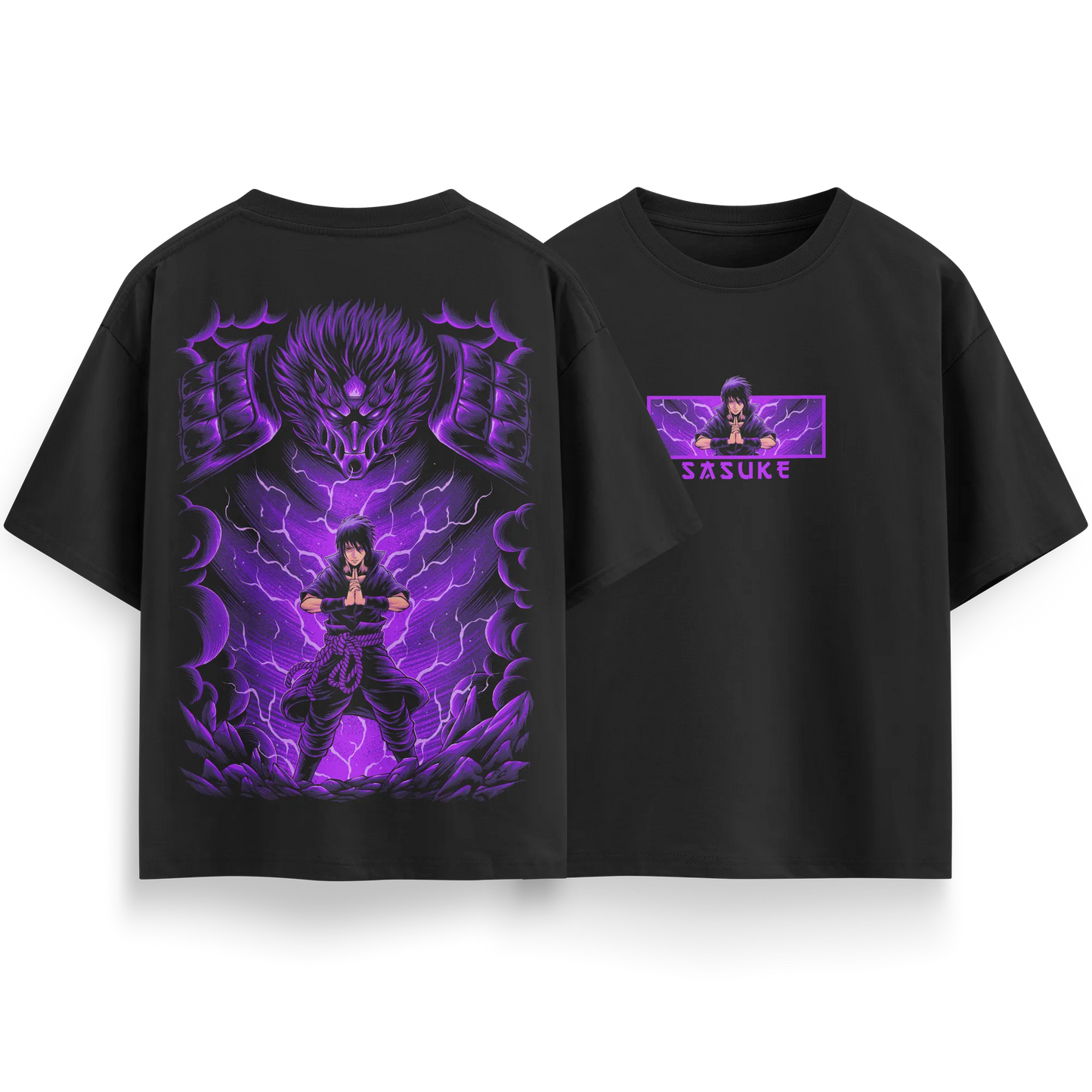 Sasuke - Naruto - Black - Oversized T-Shirt