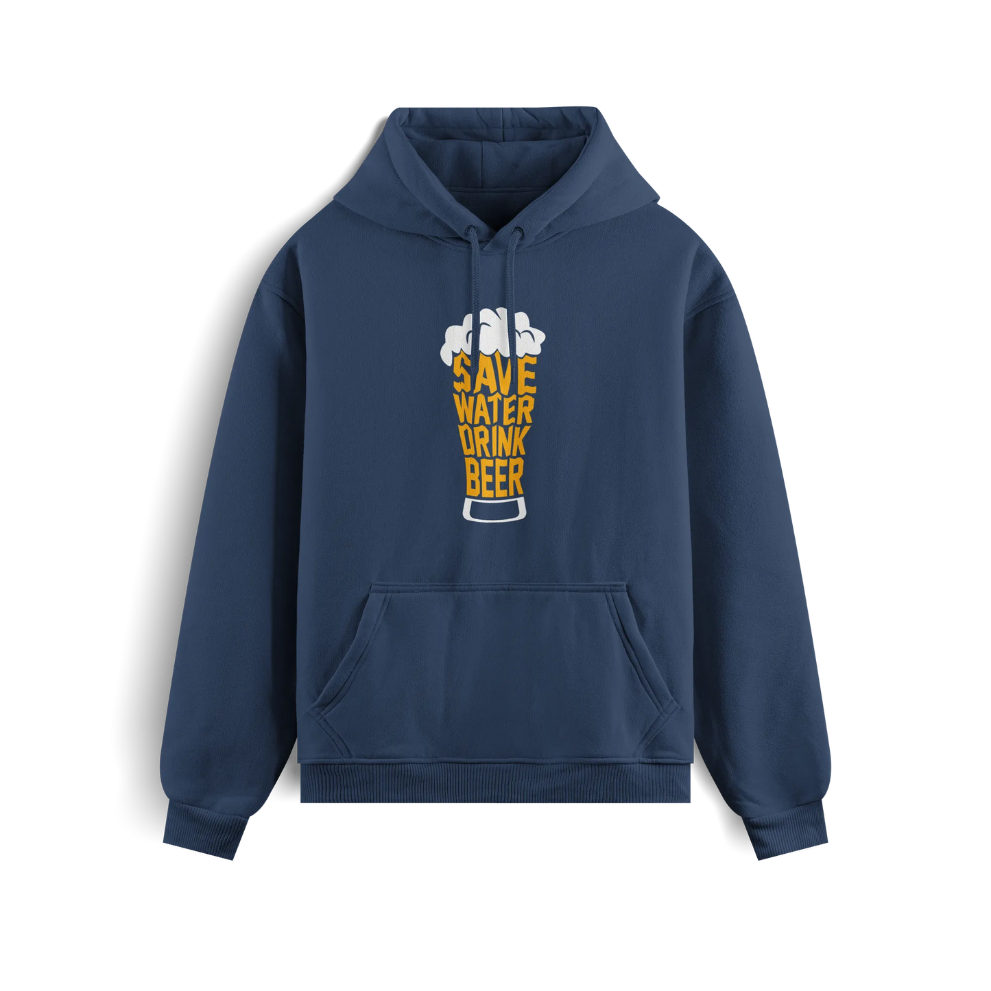 Save Water Drink Beer - Navy Blue - Hoodie