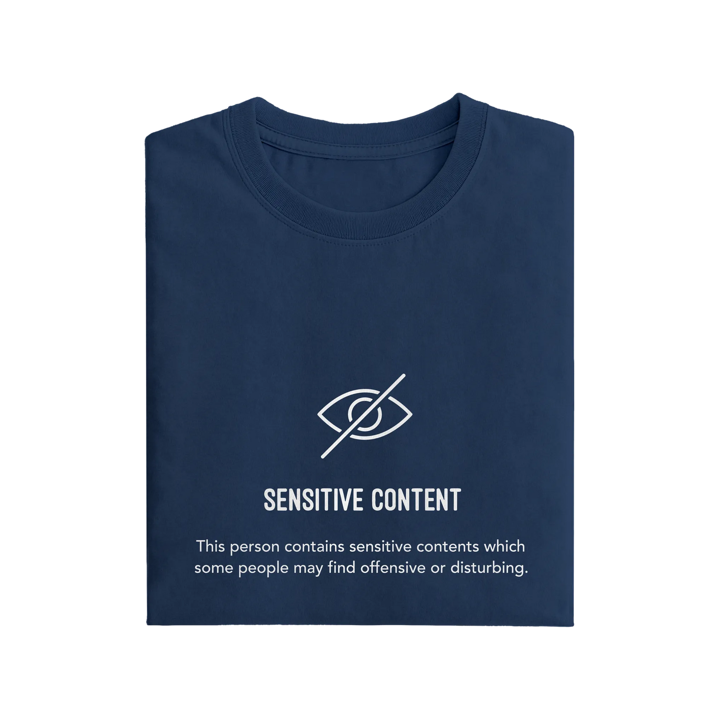 Sensitive Content - Navy Blue - T-Shirt