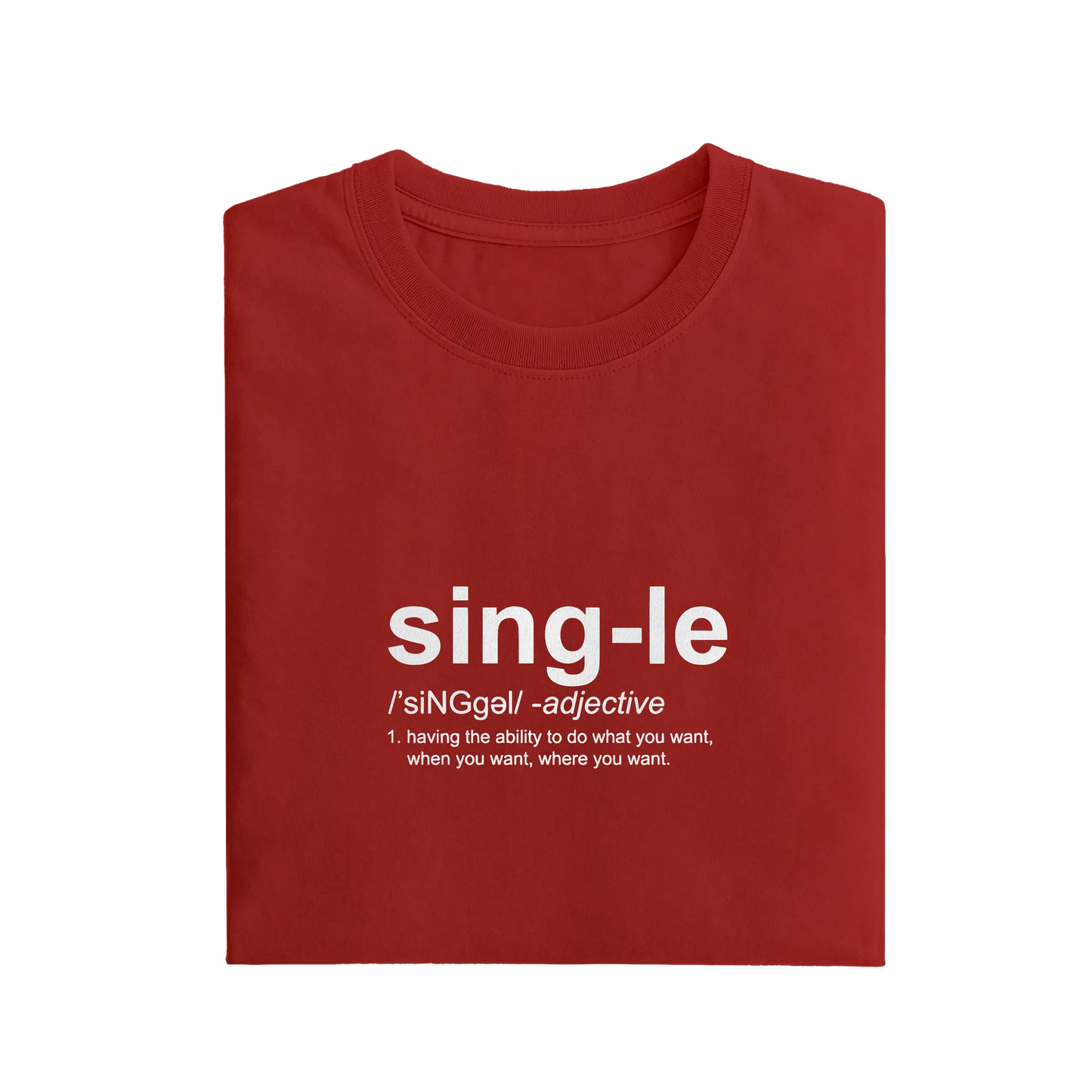 Single Adjective - Red - T-Shirt